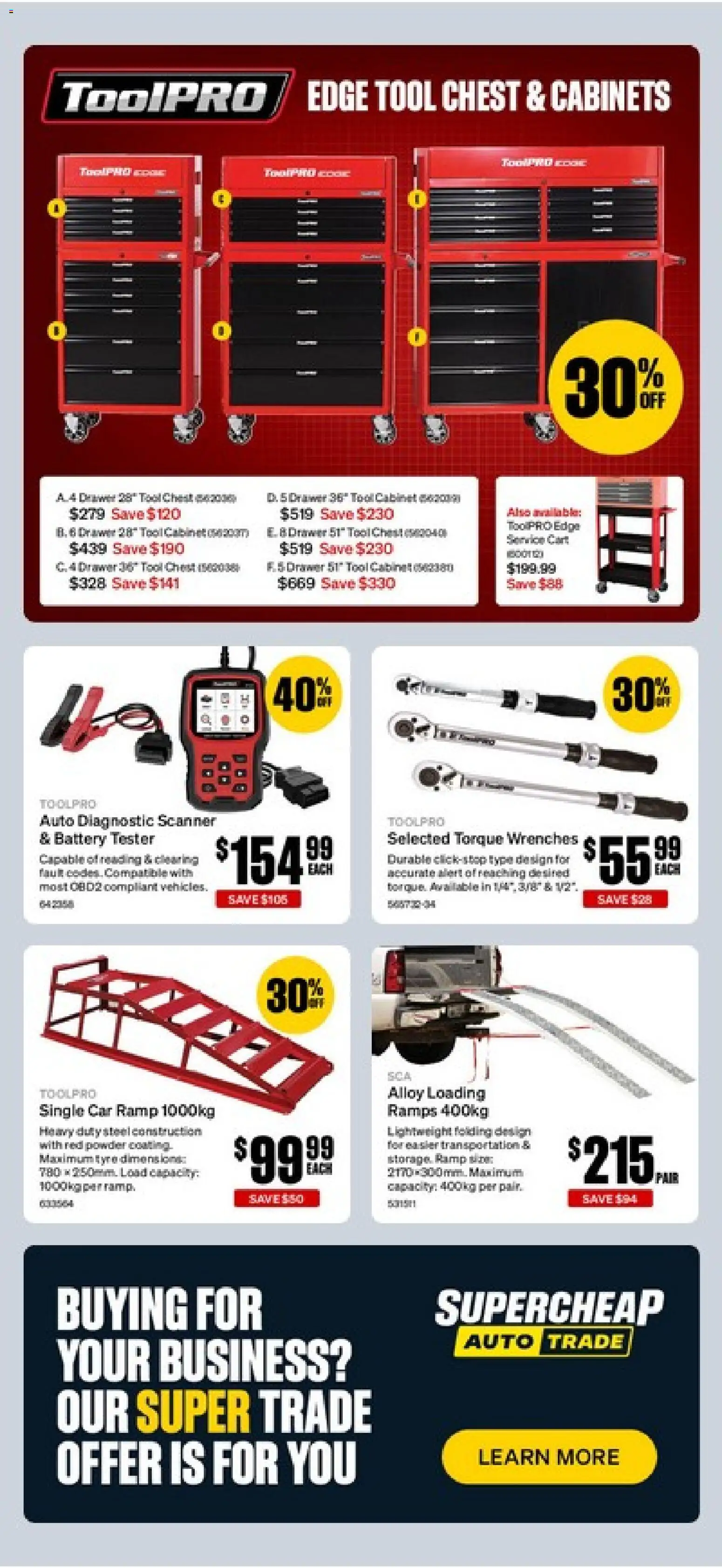 Supercheap Auto catalogue - valid from 04.03.2026 | Page: 14 | Products: Cabinet, Battery, Drawer, Scanner