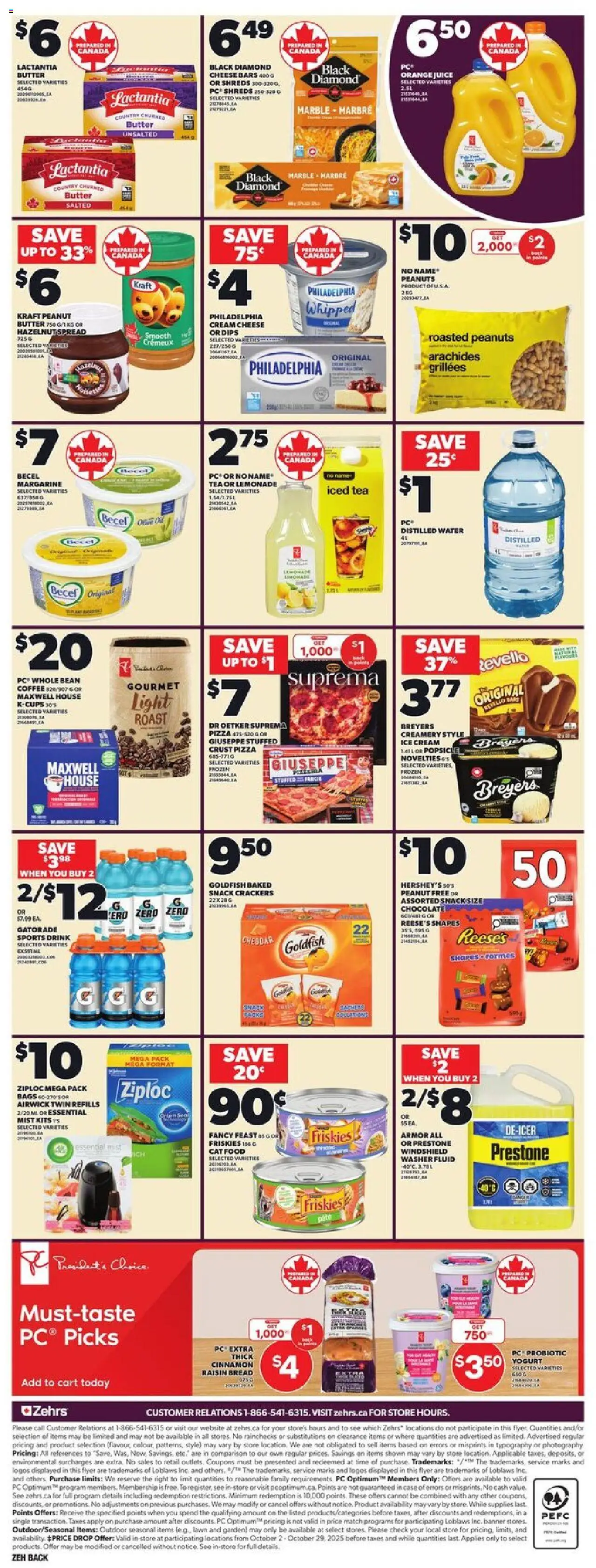 Zehrs flyer valid from 16.10.2025 | Page: 5 | Products: Yogurt, Bread, Coffee, Juice