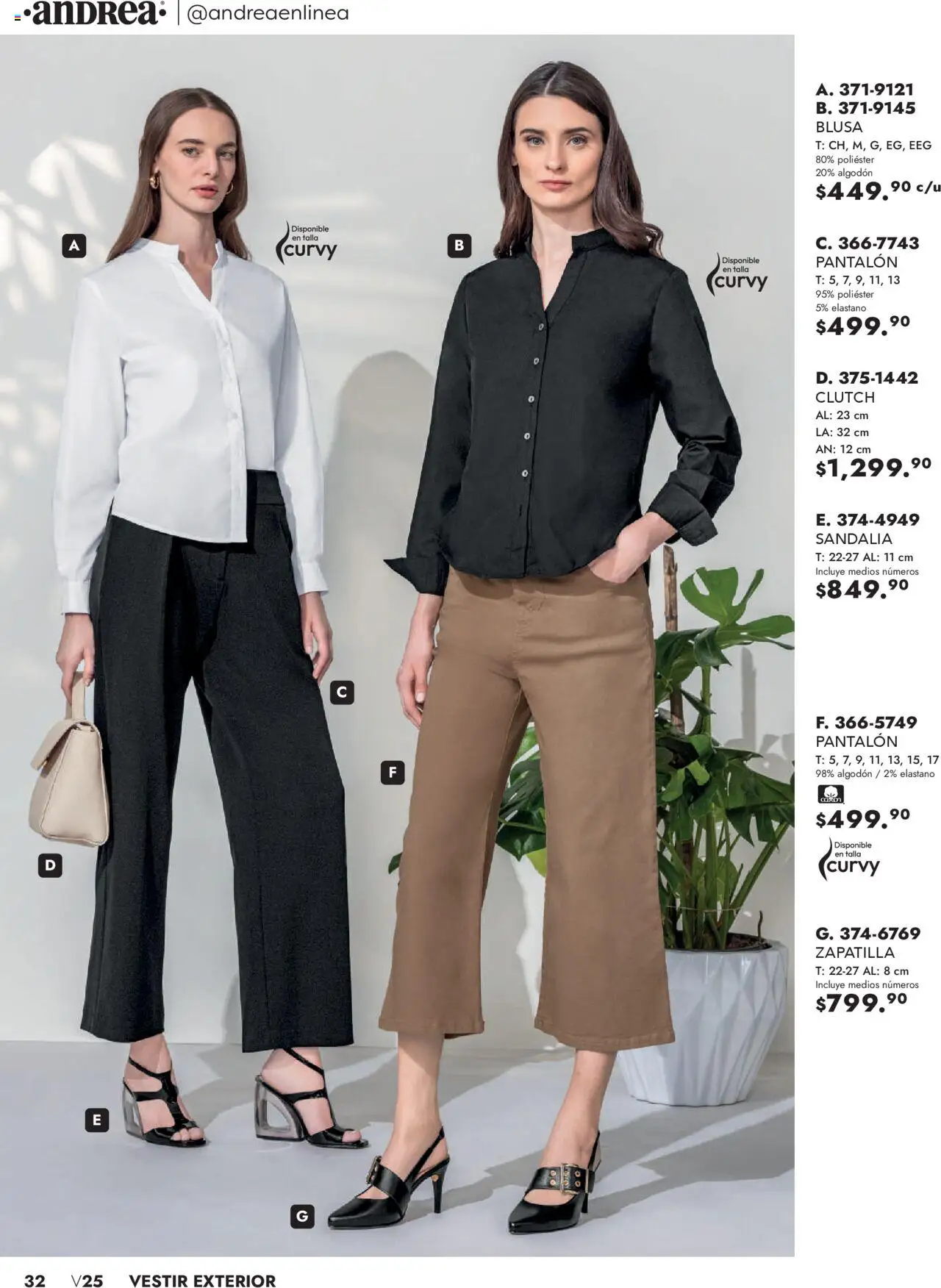 Nuevas ofertas de Andrea válidas en toda la República Mexicana desde el 25.05.2025. ¡Encuentra las mejores ofertas en Andrea - Catálogo Vestir Exterior! | Página: 32 | Productos: Blusa, Algodón