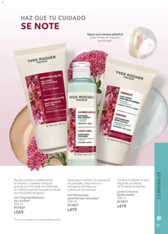 Vista previa de Yves Rocher campaña 4 2026, nuevo folleto de la tienda, válido en México a partir del 03.03.2026 | Página: 63 | Productos: Gel corporal, Leche