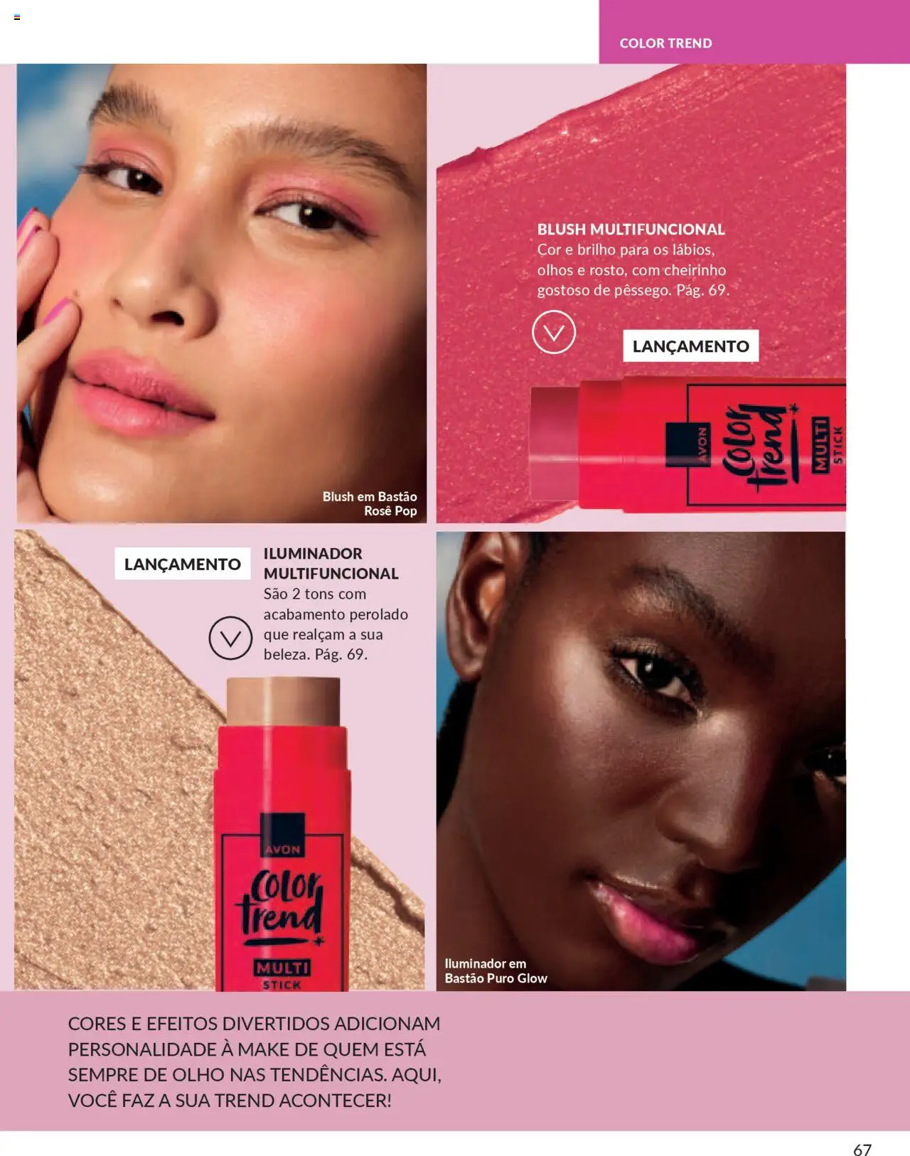 Avon Folheto - válido de 13.08.2025 | Página: 67 | Produtos: Blush, Multifuncional, Iluminador