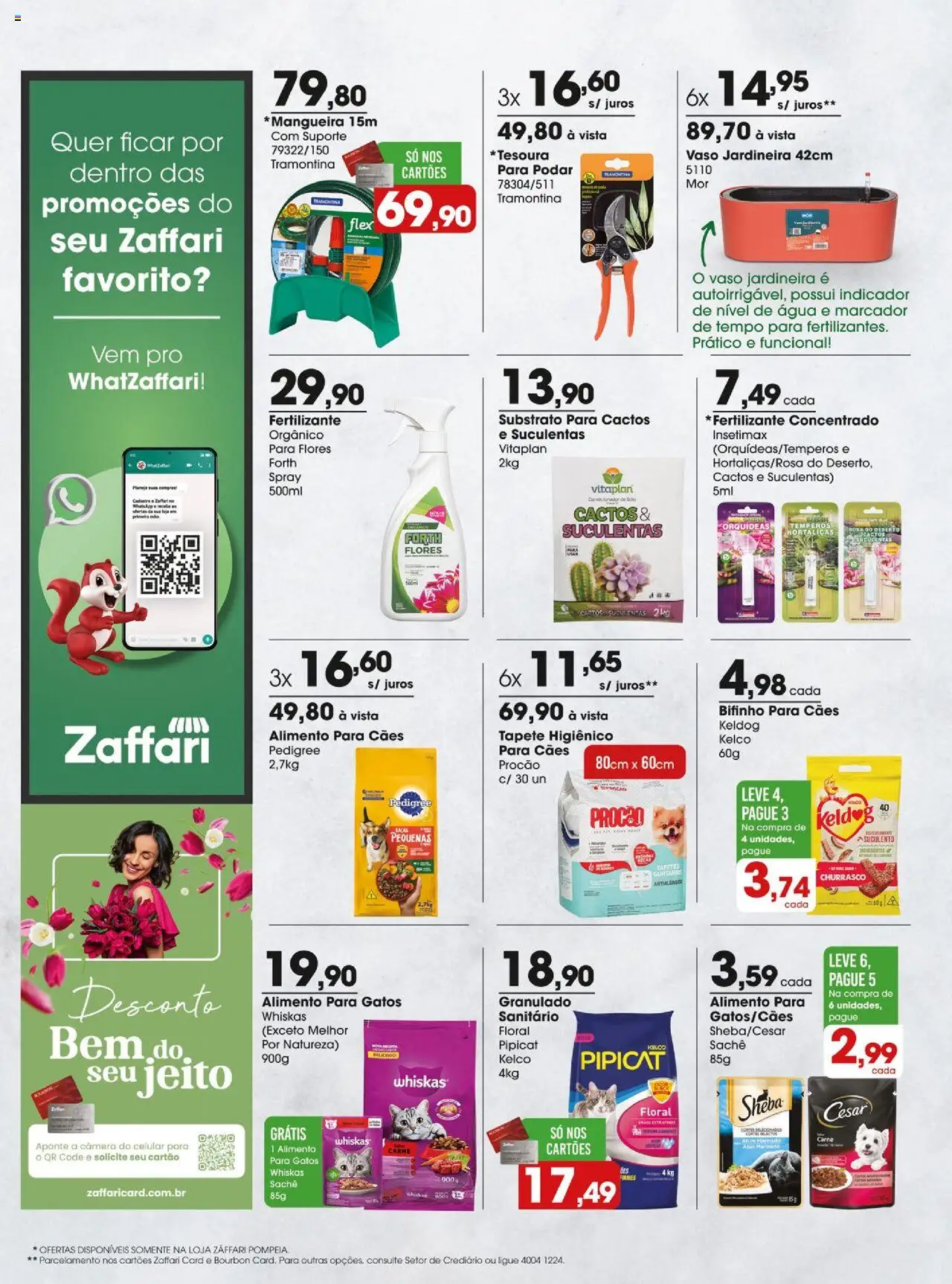 Zaffari Folheto - válido de 09.09.2025 | Página: 18 | Produtos: Condicionador, Flores, Tapete higiênico, Câmera