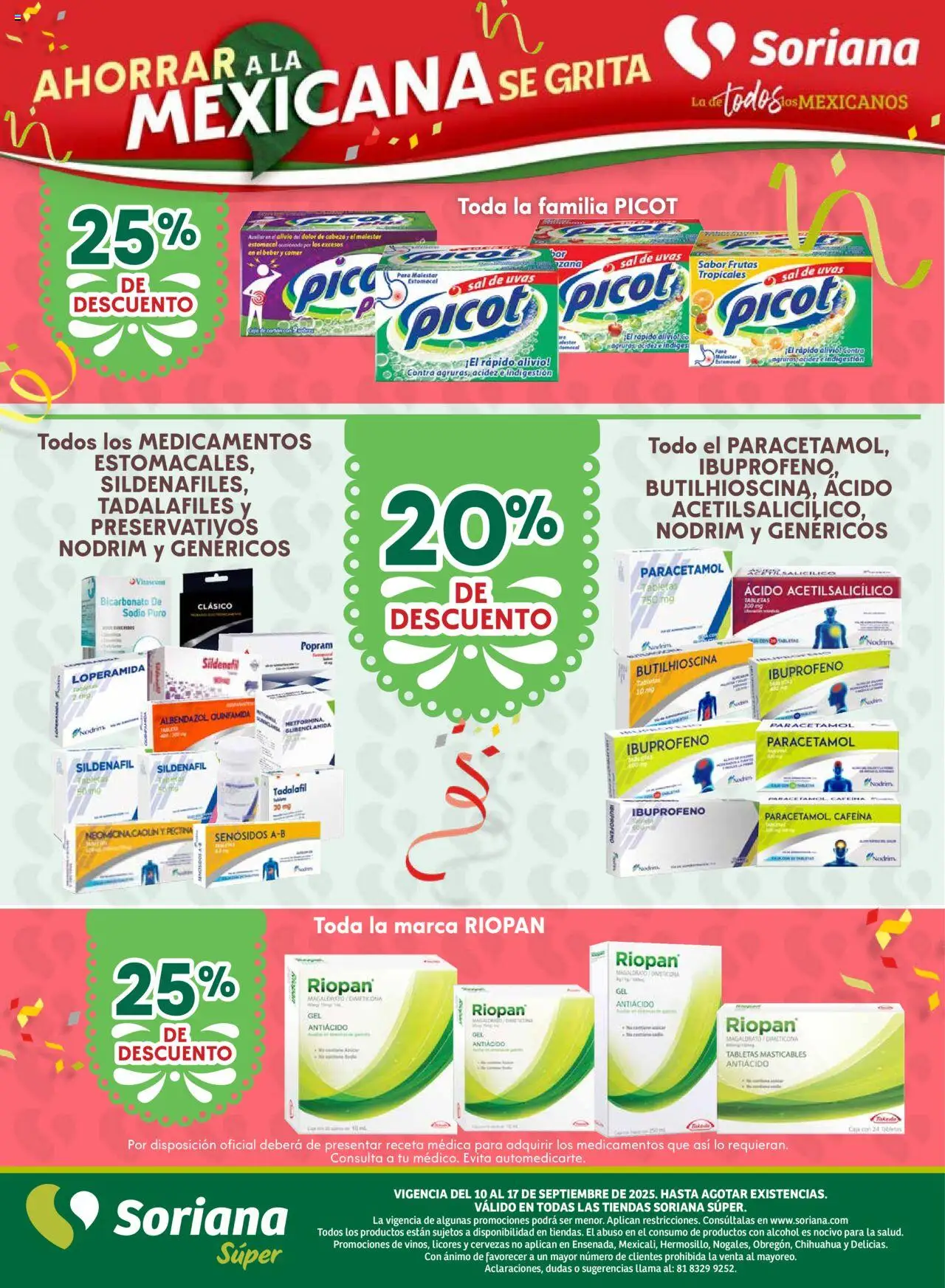 Nuevas ofertas de Soriana válidas en toda la República Mexicana desde el 10.09.2025. ¡Encuentra las mejores ofertas en Soriana - Ahorrar a la mexicana se grita Soriana Súper Nacional! | Página: 24 | Productos: Sal, Antiácido, Caja