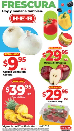 Vista previa de H-E-B folleto Frutas y venduras, nuevo folleto de la tienda, válido en México a partir del 17.03.2026
