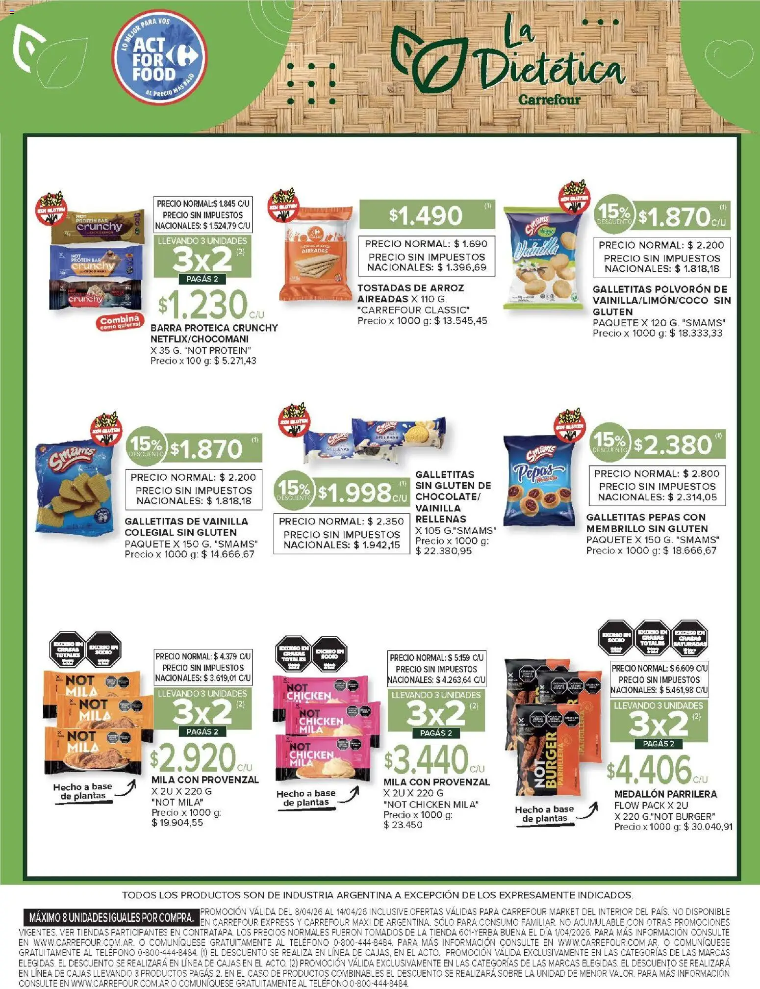 Carrefour Market catálogo │ válido desde el 08.04.2026 | Página: 14 | Productos: Teléfono, Caso, Sobre, Galletitas