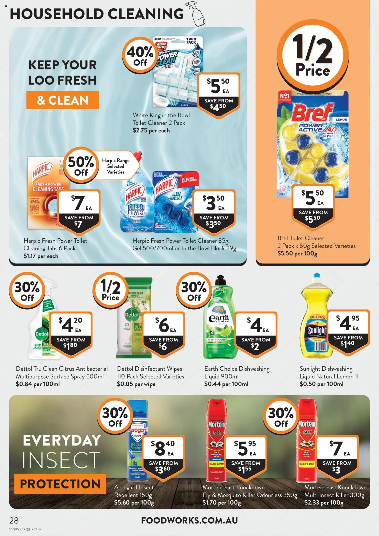 Foodworks catalogue - valid from 18.03.2026 | Page: 28 | Products: Toilet, Household, Cleaner, Multipurpose