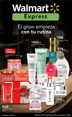 Vista previa de Walmart Express - Folleto - Dale a tu piel el glow, nuevo folleto de la tienda, válido en México a partir del 17.09.2025