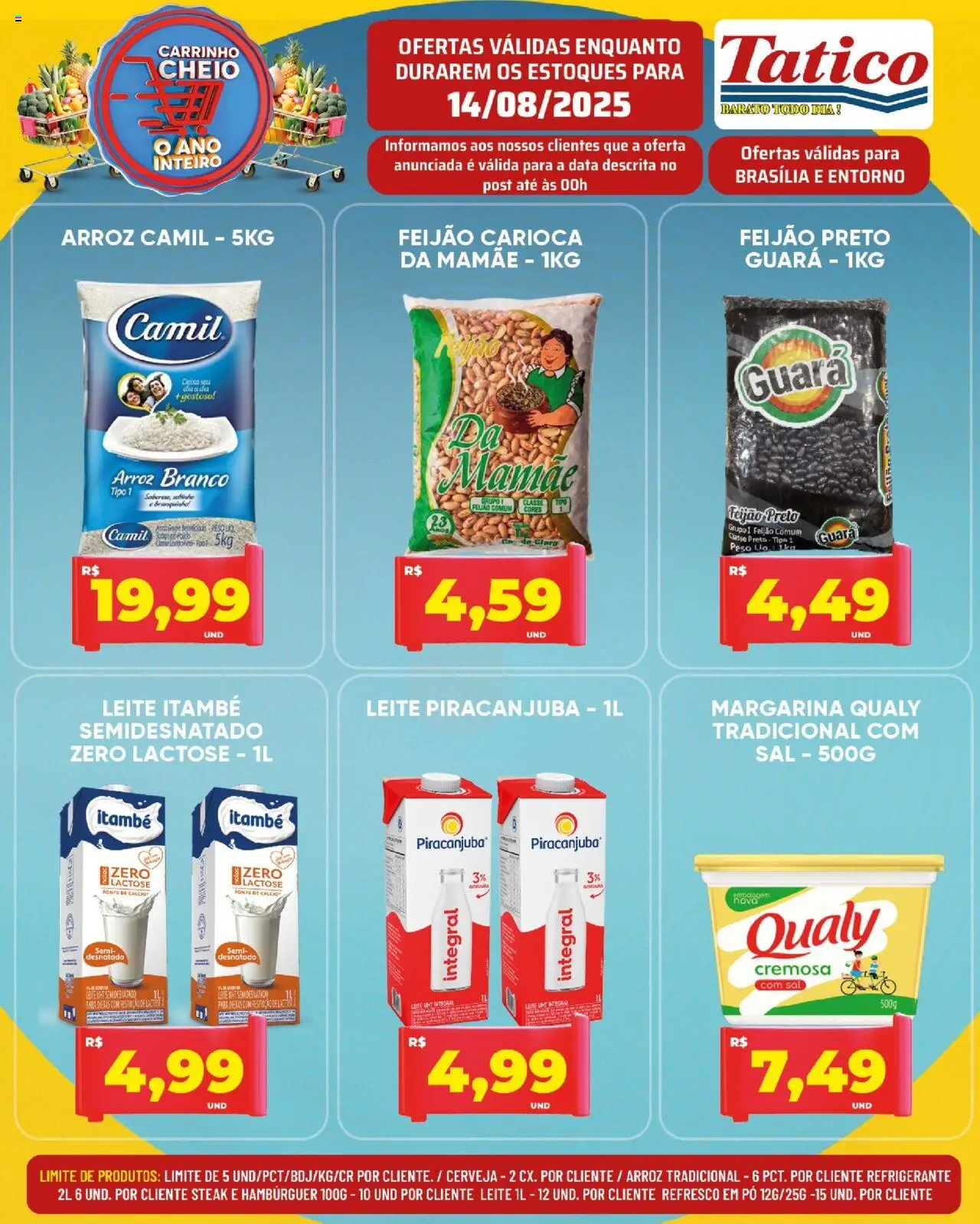 Tatico Folheto - válido de 15.08.2025 | Página: 32 | Produtos: Leite, Cálcio, Hambúrguer, Sal