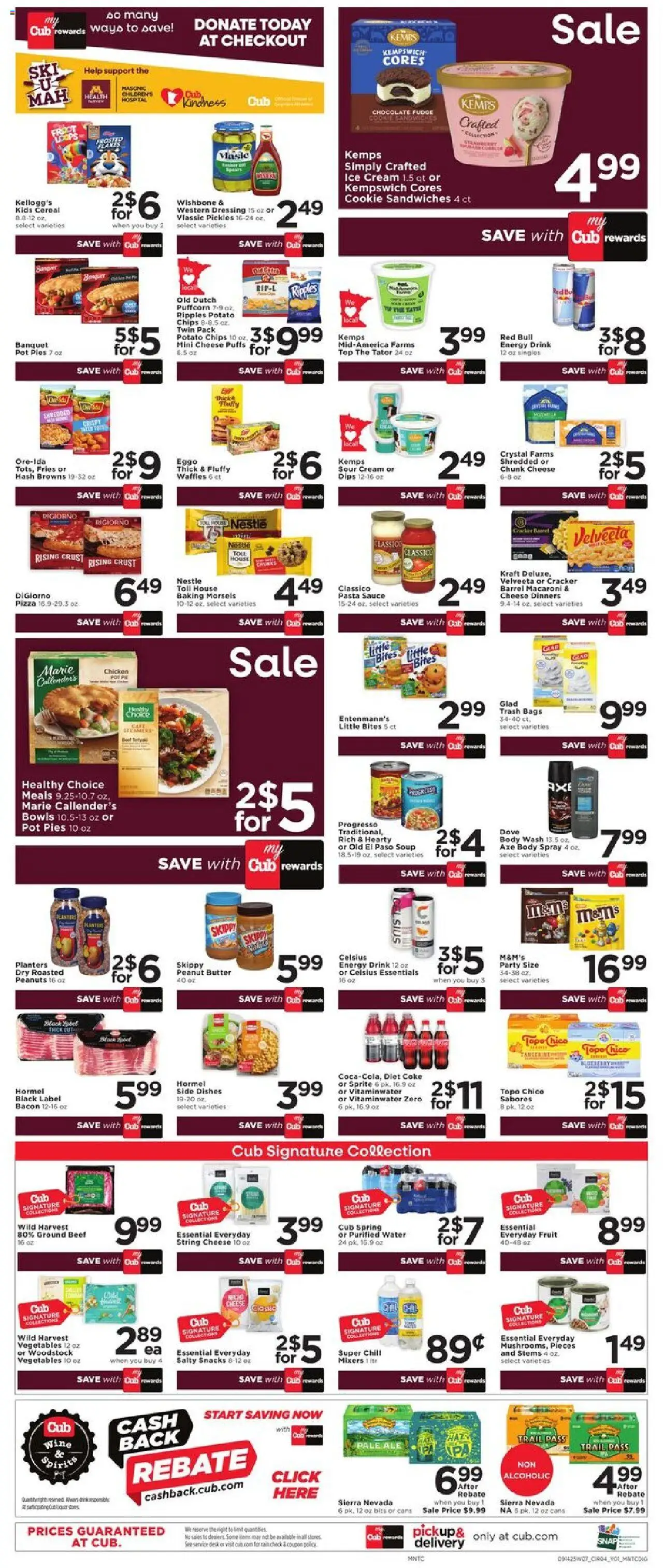 Cub Foods Weekly Ad - valid from 14.09.2025 | Page: 6 | Products: Axe, Wine, Desk, Vegetables