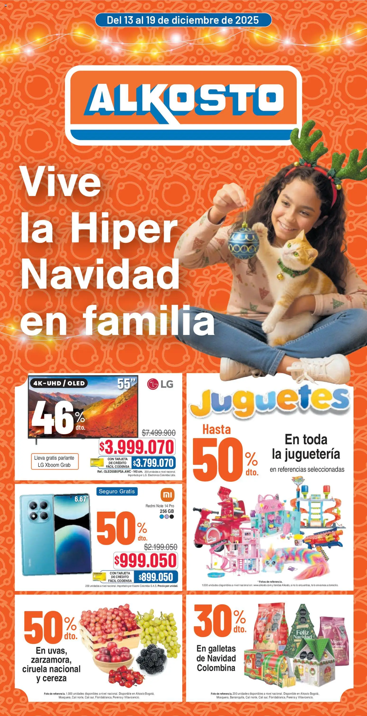 Alkosto revista - valida desde el 13.12.2025 | Página: 1 | Productos: Té, Galletas, Parlante