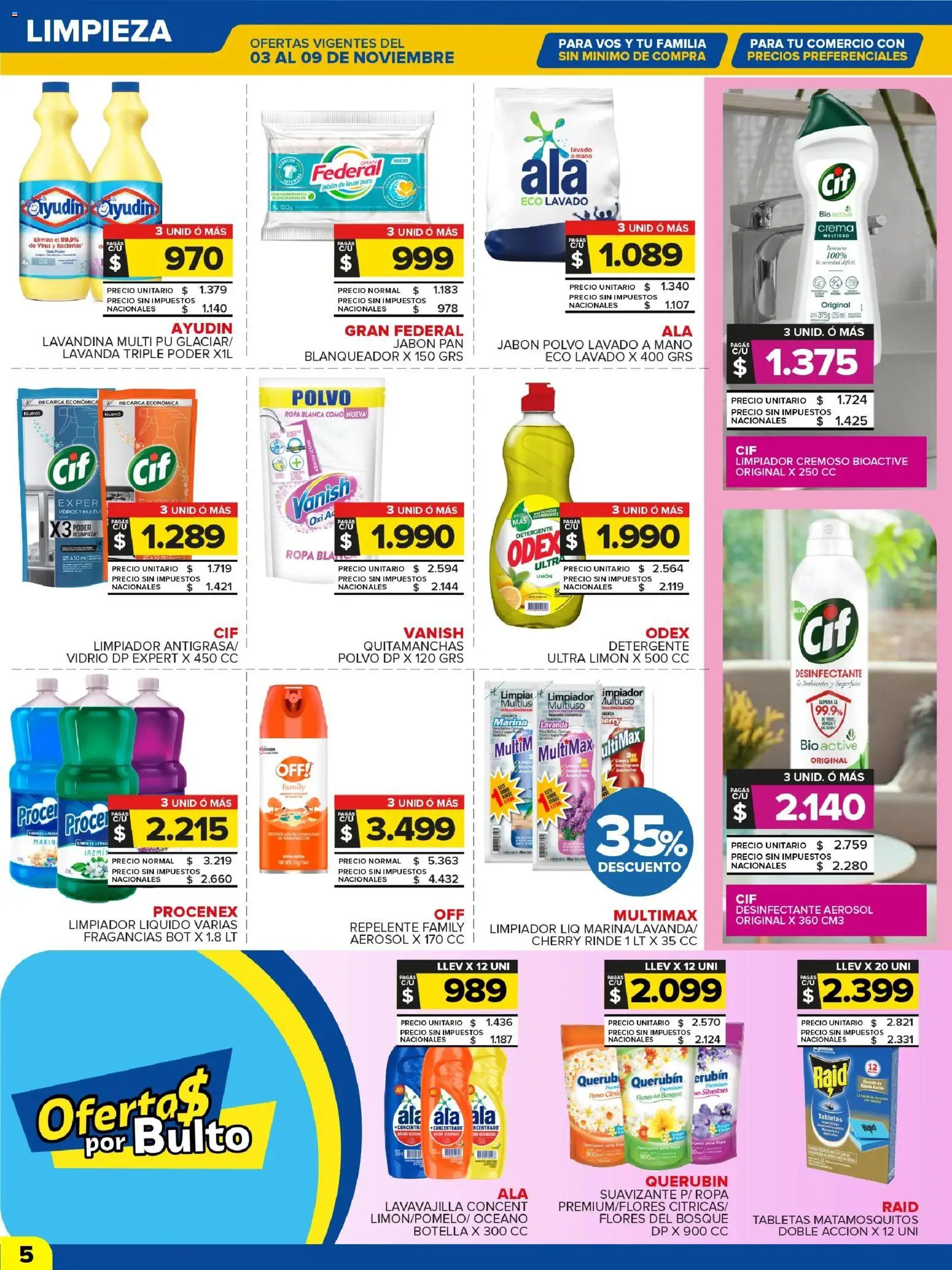 Carrefour Maxi catálogo │ válido desde el 03.11.2025 | Página: 7 | Productos: Desinfectante, Lavandina, Botella, Limpiador