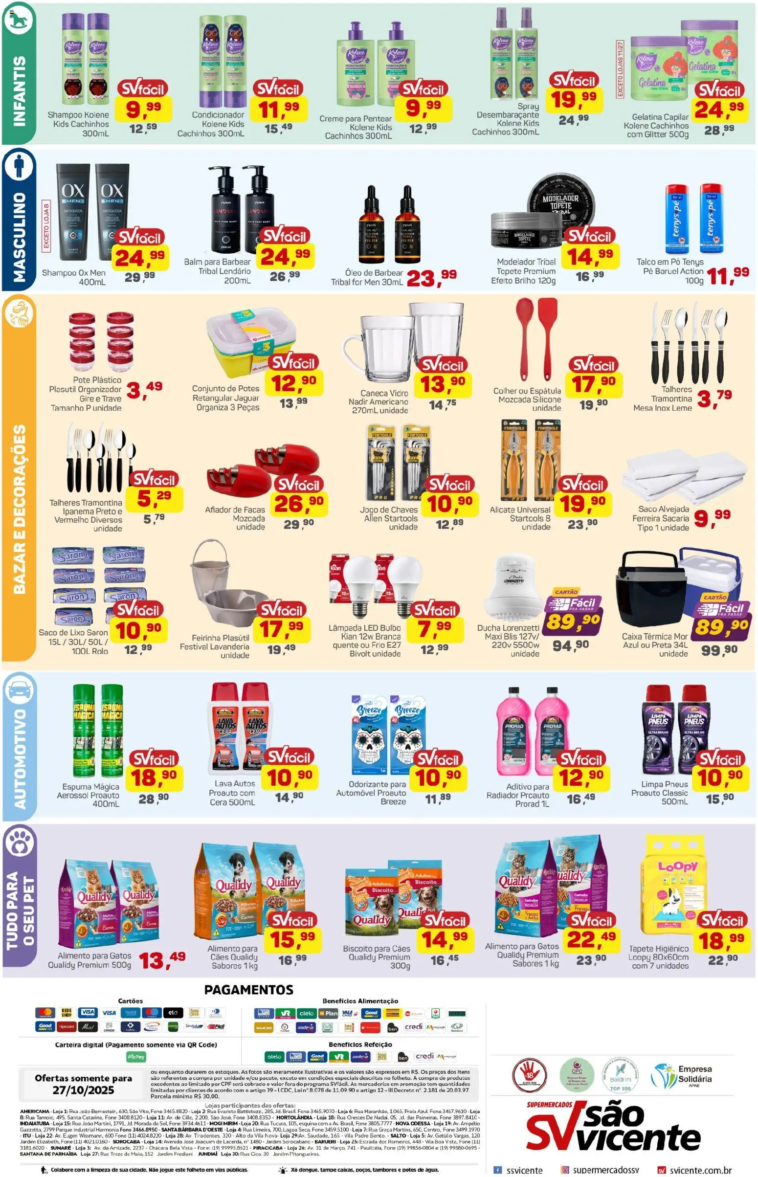 Supermercados São Vicente Folheto - válido de 27.10.2025 | Página: 2 | Produtos: Tapete, Arroz, Carteira, Espátula