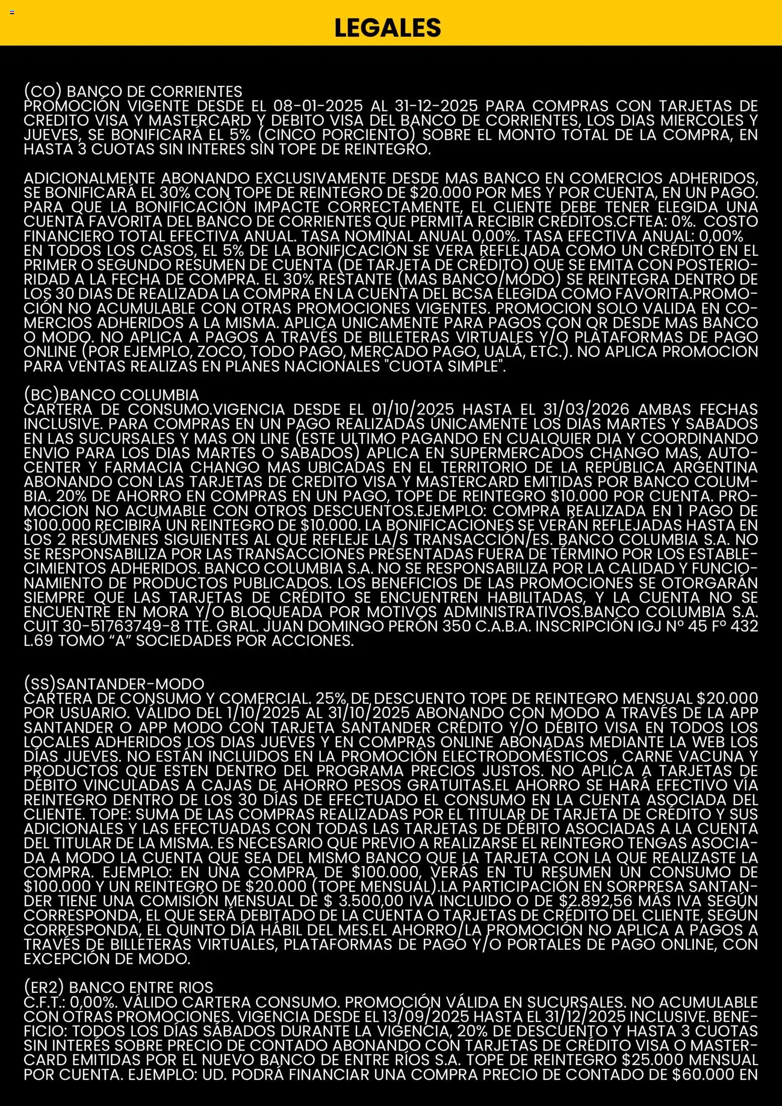 Changomas ofertas │ válido desde el 01.12.2025 | Página: 12 | Productos: Cartera, Banco, Sobre