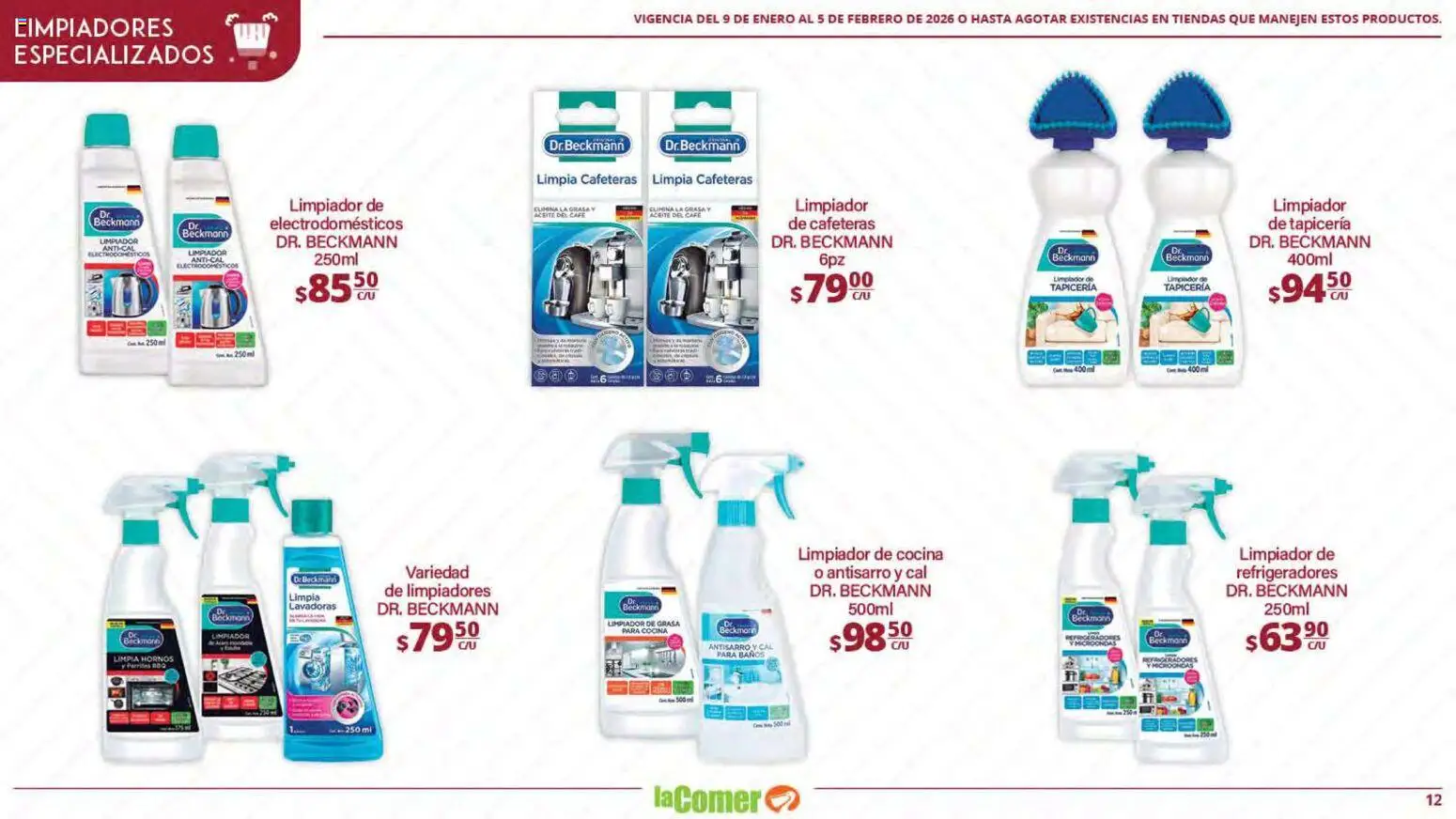Nuevas ofertas de La Comer válidas en toda la República Mexicana desde el 09.01.2026. ¡Encuentra las mejores ofertas en La Comer folleto Limpia Desinfecta Organiza Ahorra! | Página: 12 | Productos: Aceite, Café, Limpiador, Microondas