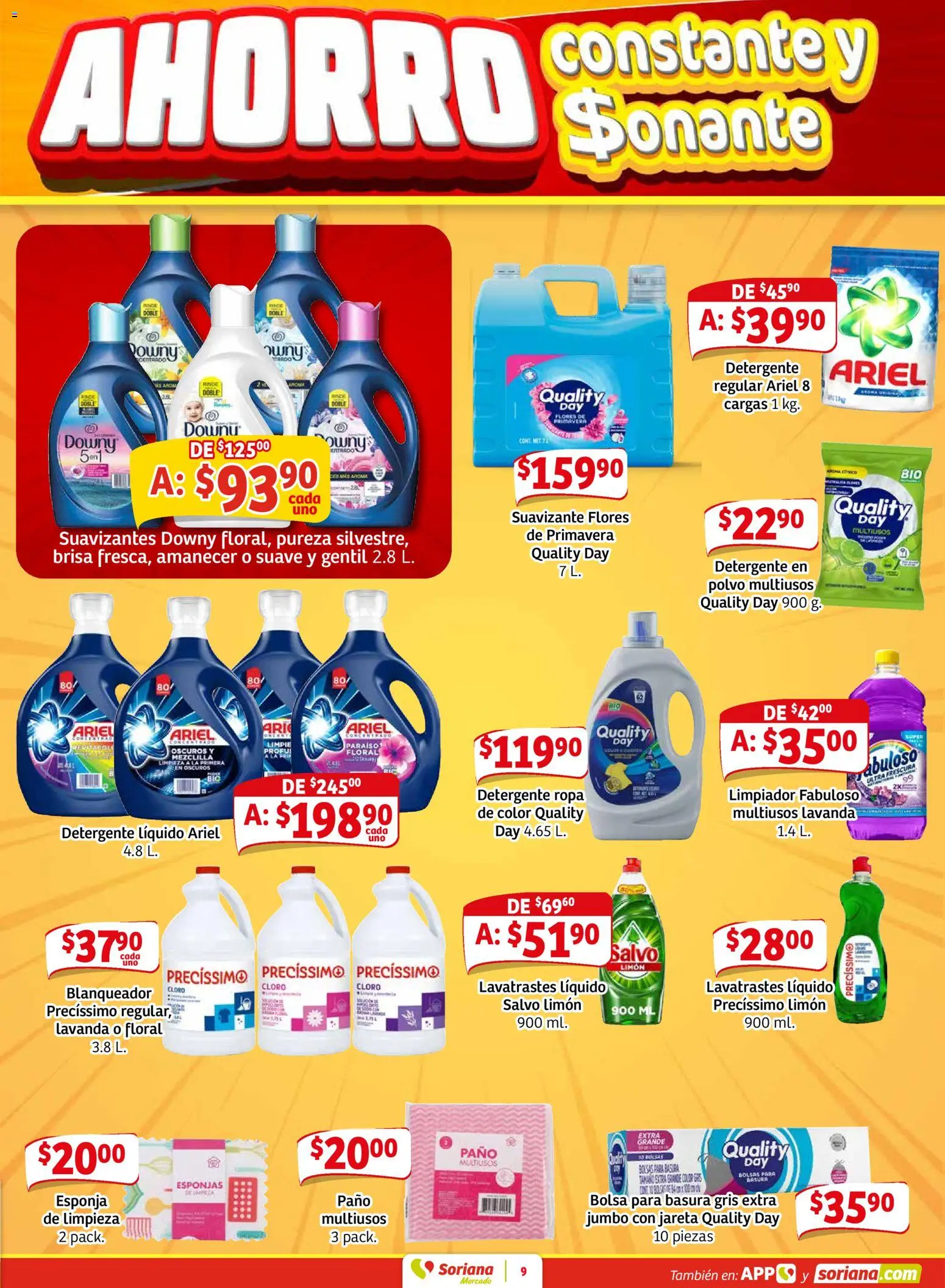 Nuevas ofertas de Soriana válidas en toda la República Mexicana desde el 27.02.2026. ¡Encuentra las mejores ofertas en Soriana Pesito Valedor Mercado: Nay, Sin, Son! | Página: 17 | Productos: Detergente, Bolsa, Cloro, Ropa