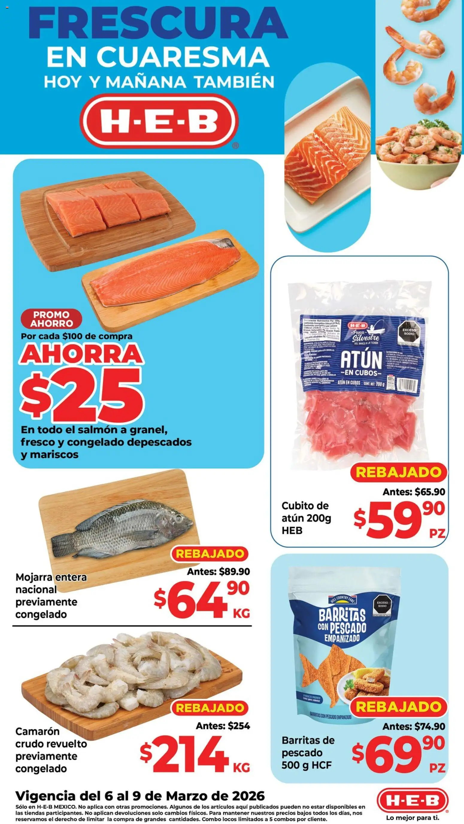 Nuevas ofertas de H-E-B válidas en toda la República Mexicana desde el 06.03.2026. ¡Encuentra las mejores ofertas en H-E-B folleto! | Página: 1
