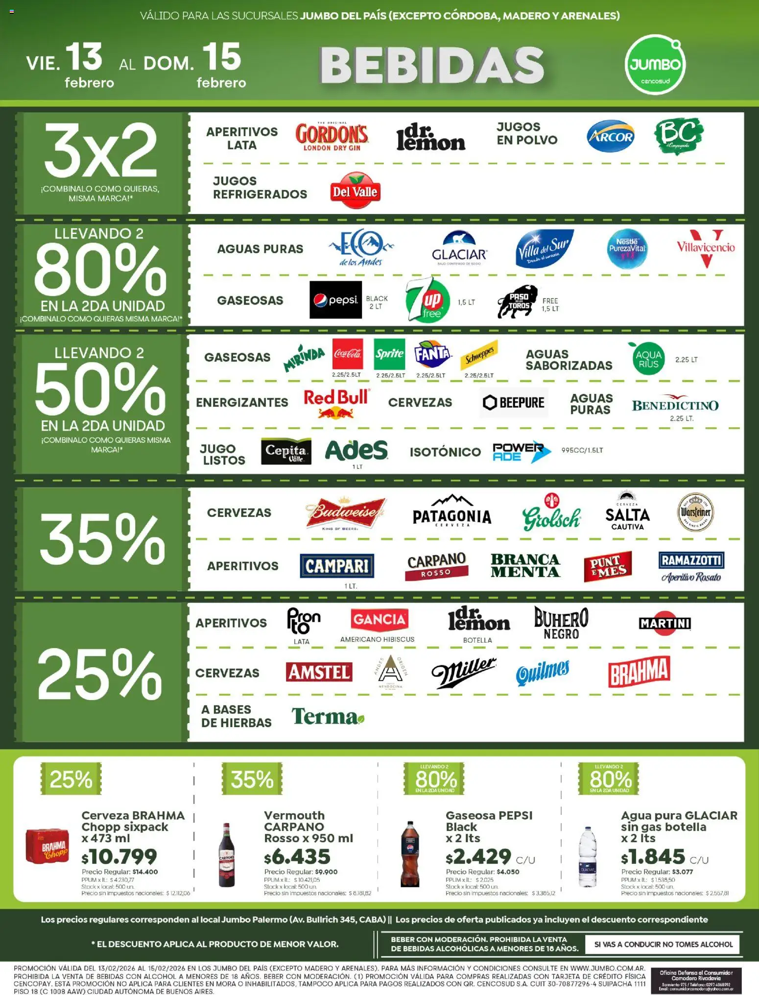 Jumbo ofertas │ válido desde el 13.02.2026 | Página: 5 | Productos: Botella, Polvo, Gaseosa, Cerveza