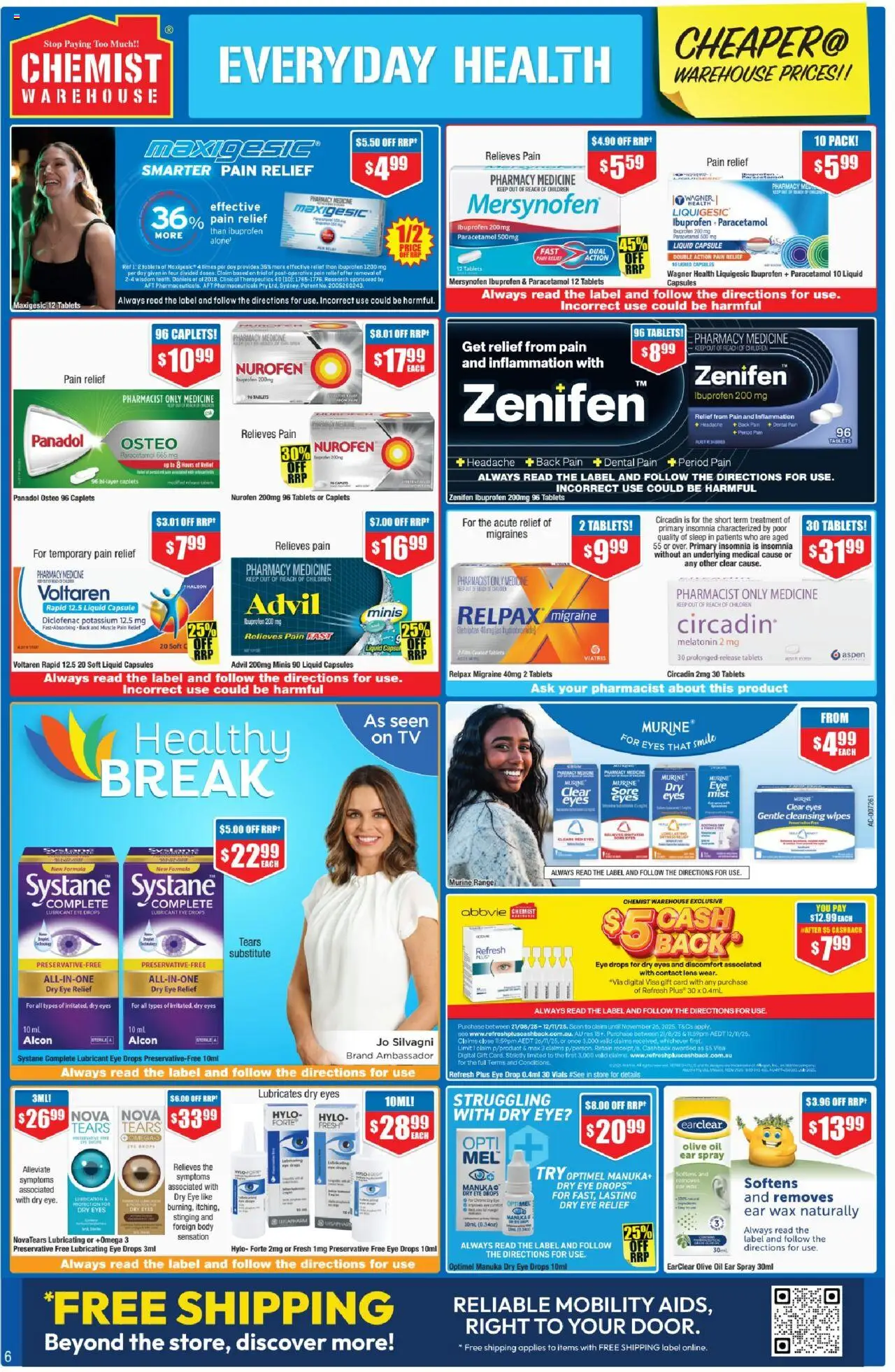 Chemist Warehouse catalogue - valid from 02.10.2025 | Page: 6 | Products: Olive oil, Digital, Tablets, Pain relief
