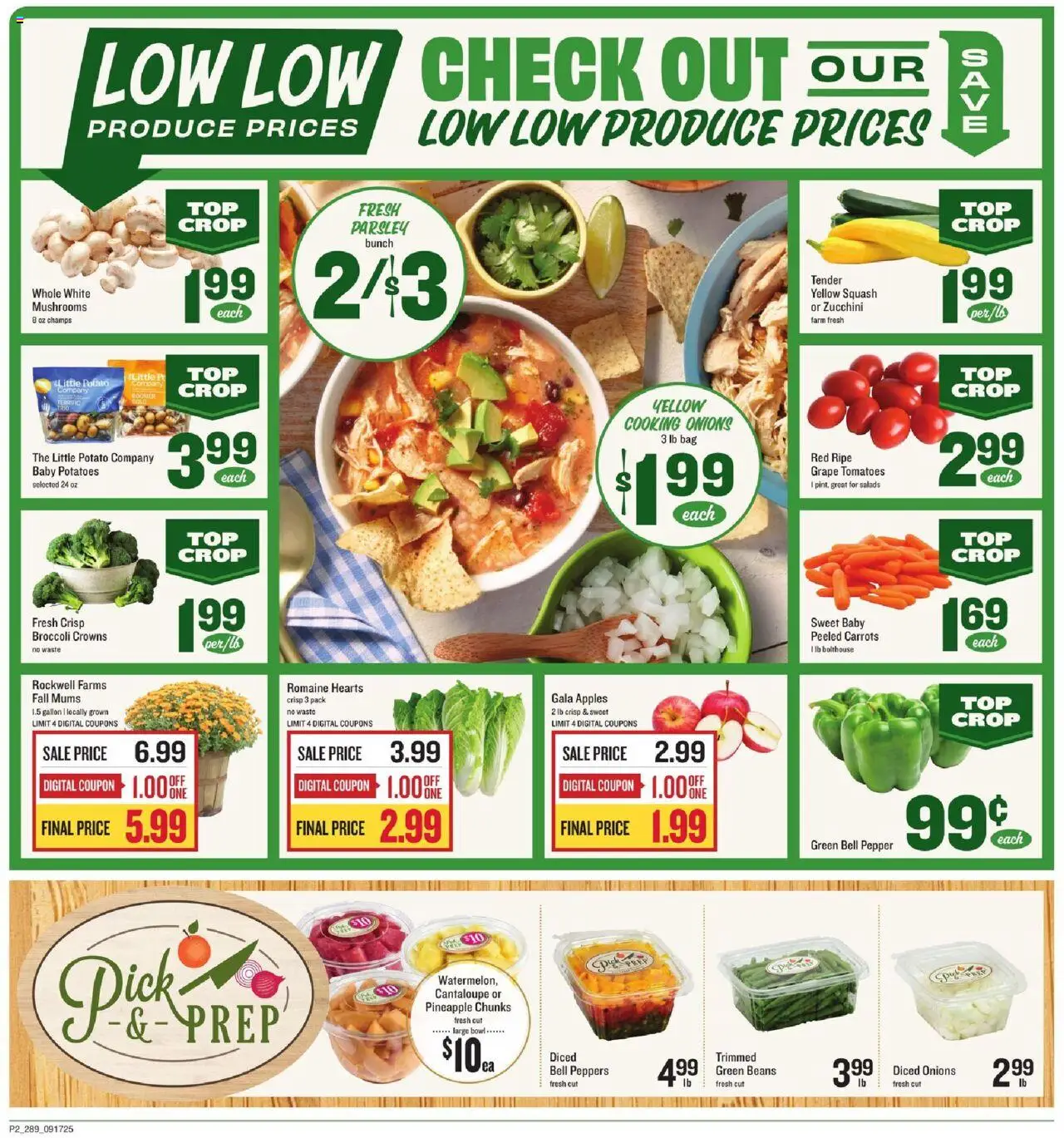Lowes Foods Weekly Ad - valid from 17.09.2025 | Page: 2 | Products: Squash, Zucchini, Tomatoes, Pepper
