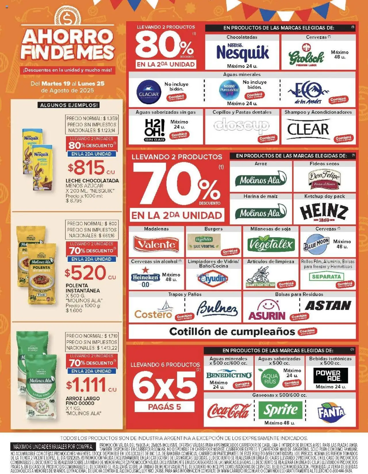 Carrefour ofertas - CABA │ válido desde el 19.08.2025 | Página: 12 | Productos: Caso, Ketchup, Shampoo, Arroz