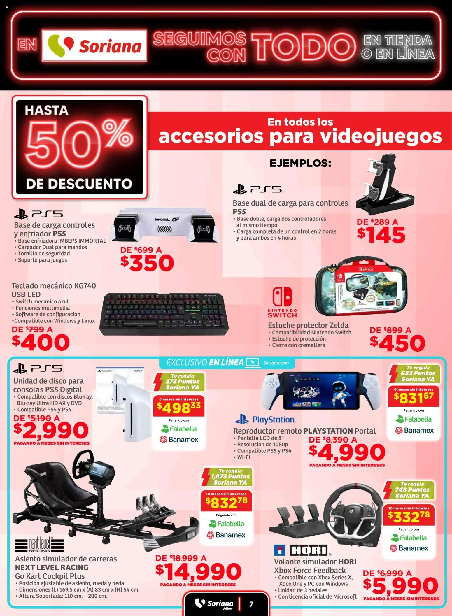 Nuevas ofertas de Soriana válidas en toda la República Mexicana desde el 19.11.2025. ¡Encuentra las mejores ofertas en Soriana - Seguimos con todo Híper Nacional! | Página: 7 | Productos: Usb, Reproductor, Playstation, Xbox