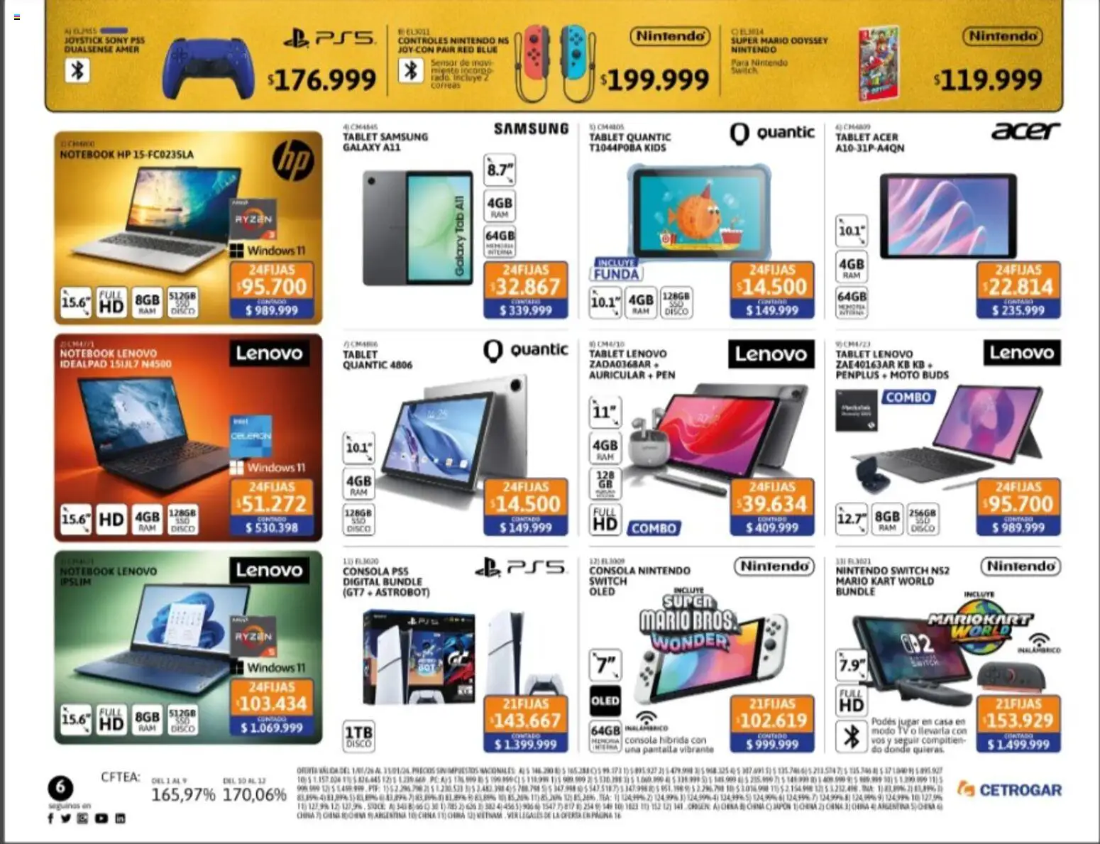 Cetrogar catálogo │ válido desde el 02.01.2026 | Página: 6 | Productos: Disco, Tablet, Notebook, Agenda