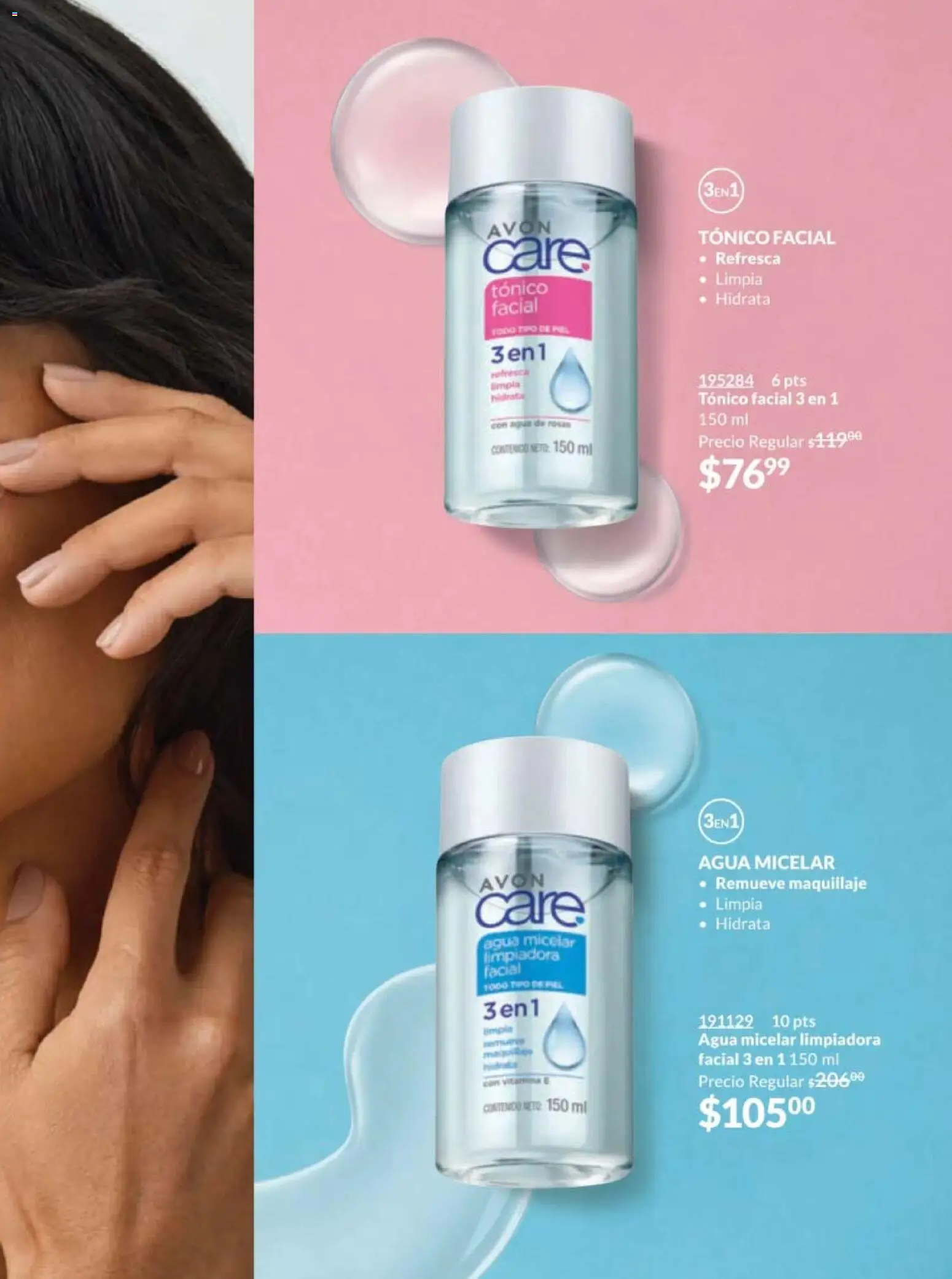 Nuevas ofertas de AVON válidas en toda la República Mexicana desde el 10.01.2026. ¡Encuentra las mejores ofertas en AVON campaña 2 2026! | Página: 139 | Productos: Agua, Toner, Maquillaje, Agua micelar