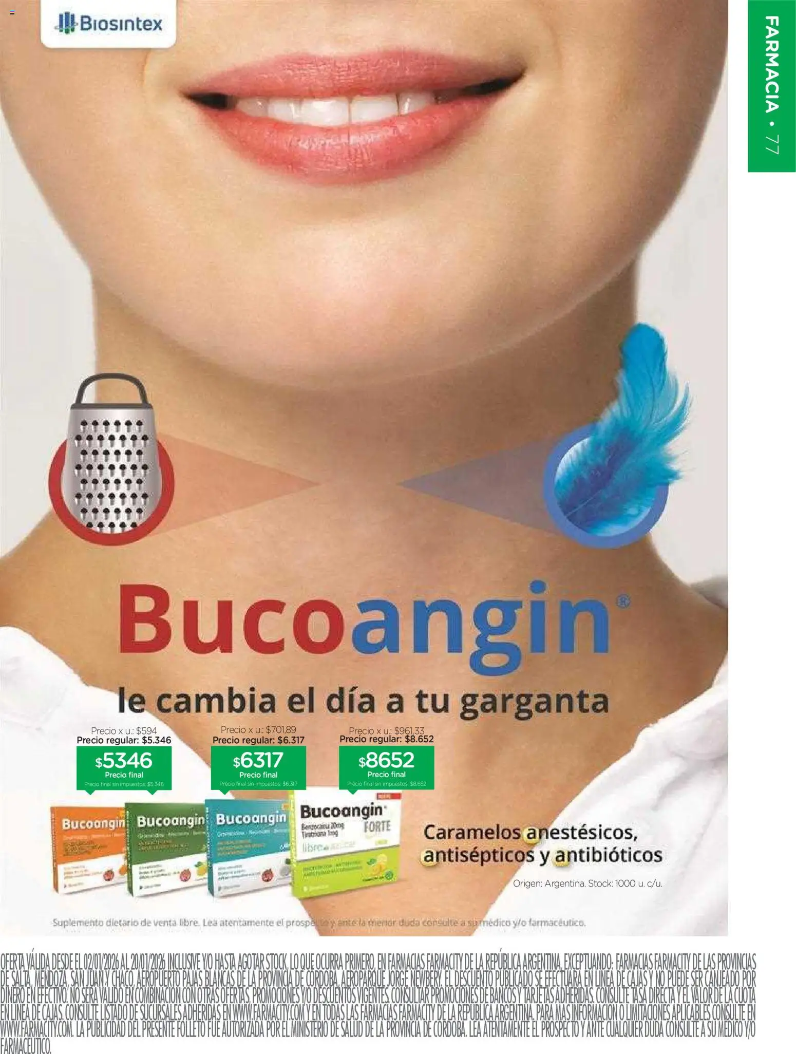 Farmacity catálogo │ válido desde el 02.01.2026 | Página: 77 | Productos: Suplemento dietario