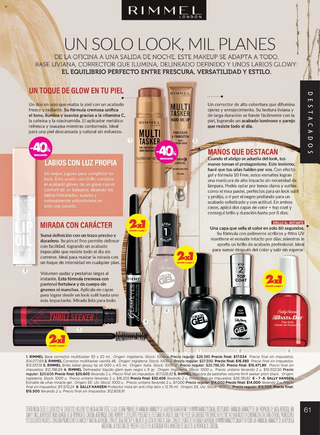 Farmacity catálogo │ válido desde el 03.06.2025 | Página: 61 | Productos: Top, Máscara, Esmalte de uñas, Mascara de pestañas