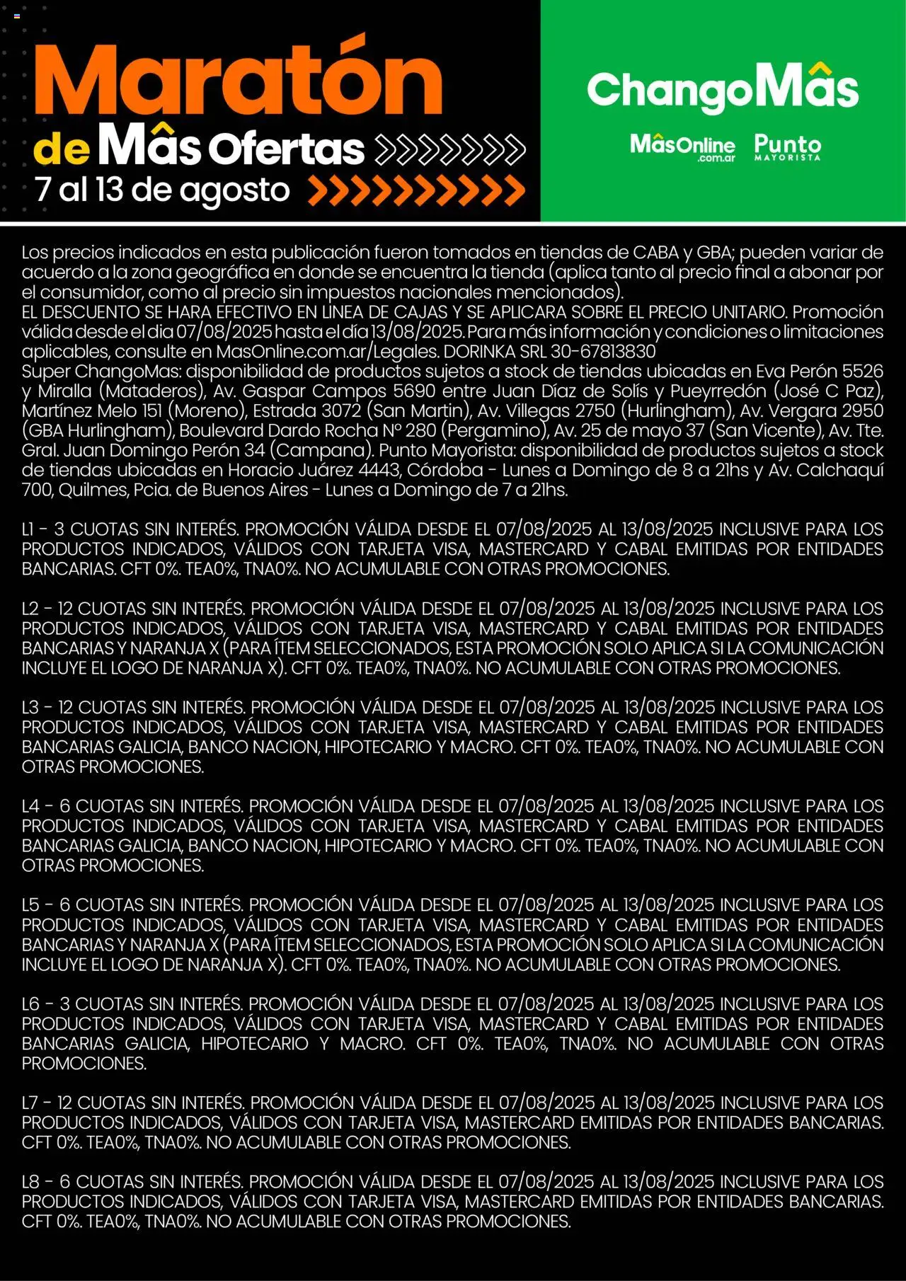 Changomas ofertas │ válido desde el 07.08.2025 | Página: 16 | Productos: Banco, Sobre