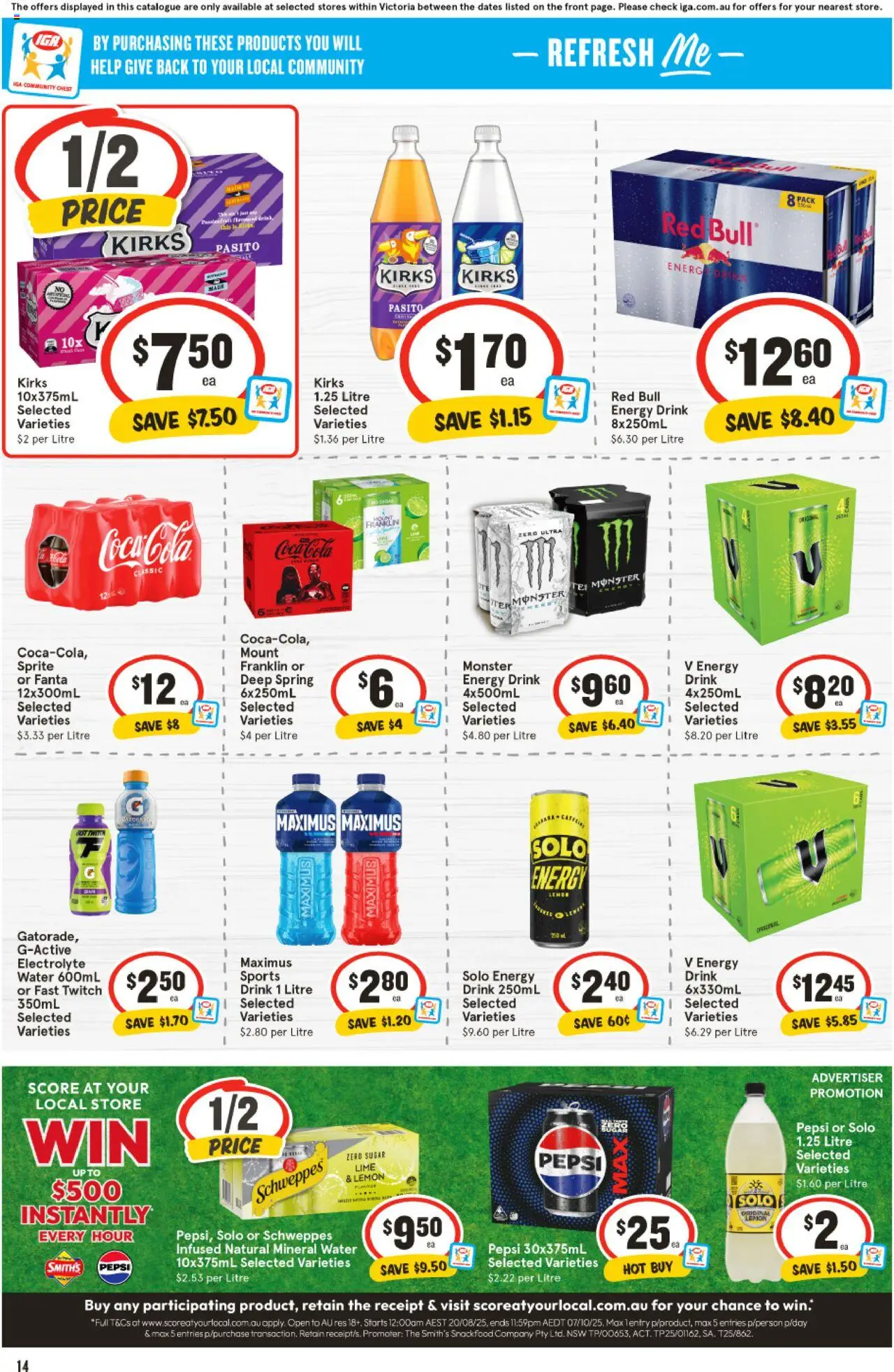 IGA catalogue - valid from 20.08.2025 | Page: 10 | Products: Crackers, Chocolate, Honey, Salt