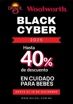 Vista previa de Del Sol y Woolworth Cyber Monday, nuevo folleto de la tienda, válido en México a partir del 27.11.2025