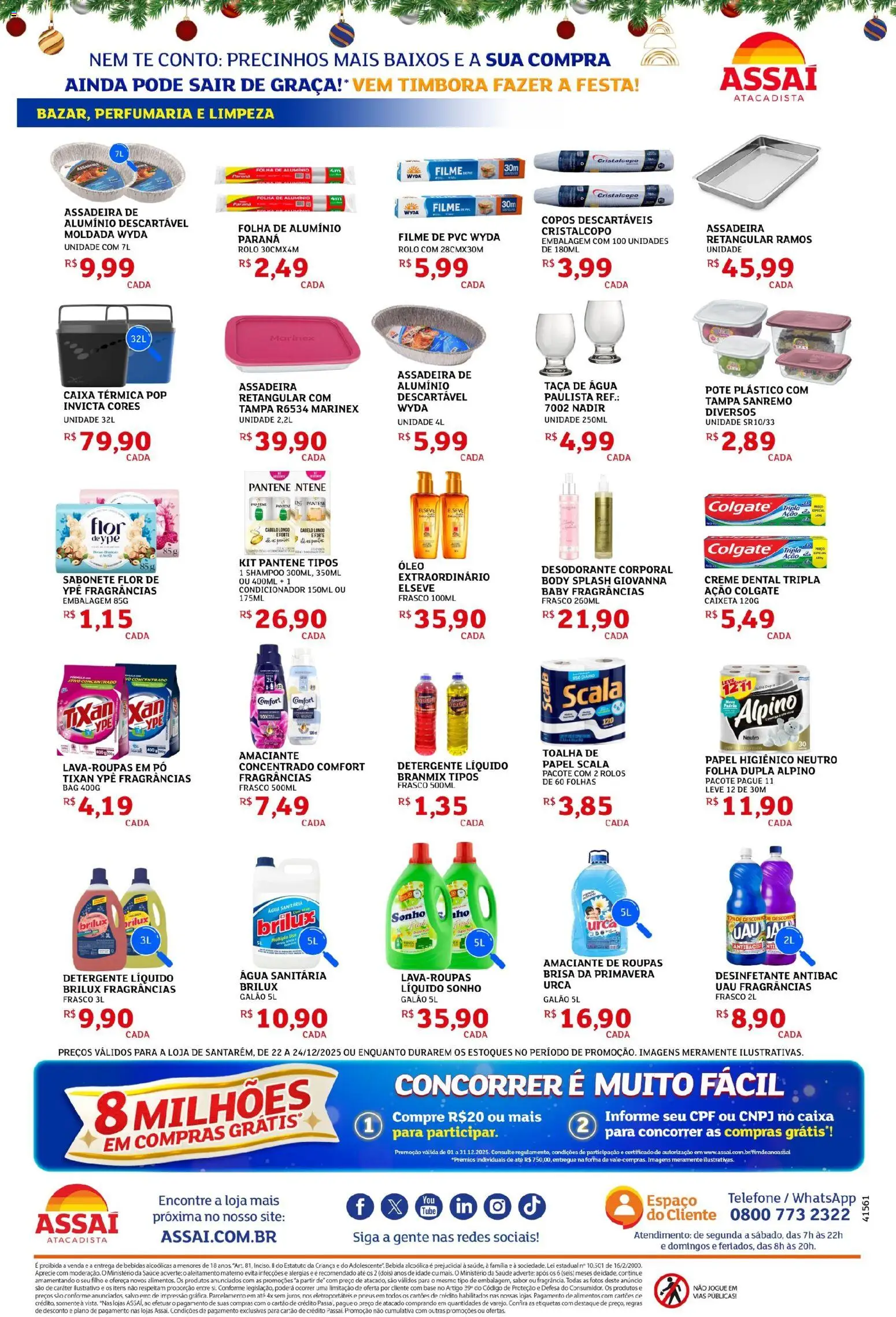 Assaí Atacadista Folheto - válido de 22.12.2025 | Página: 4 | Produtos: Pó, Caixa, Telefone, Papel higiênico