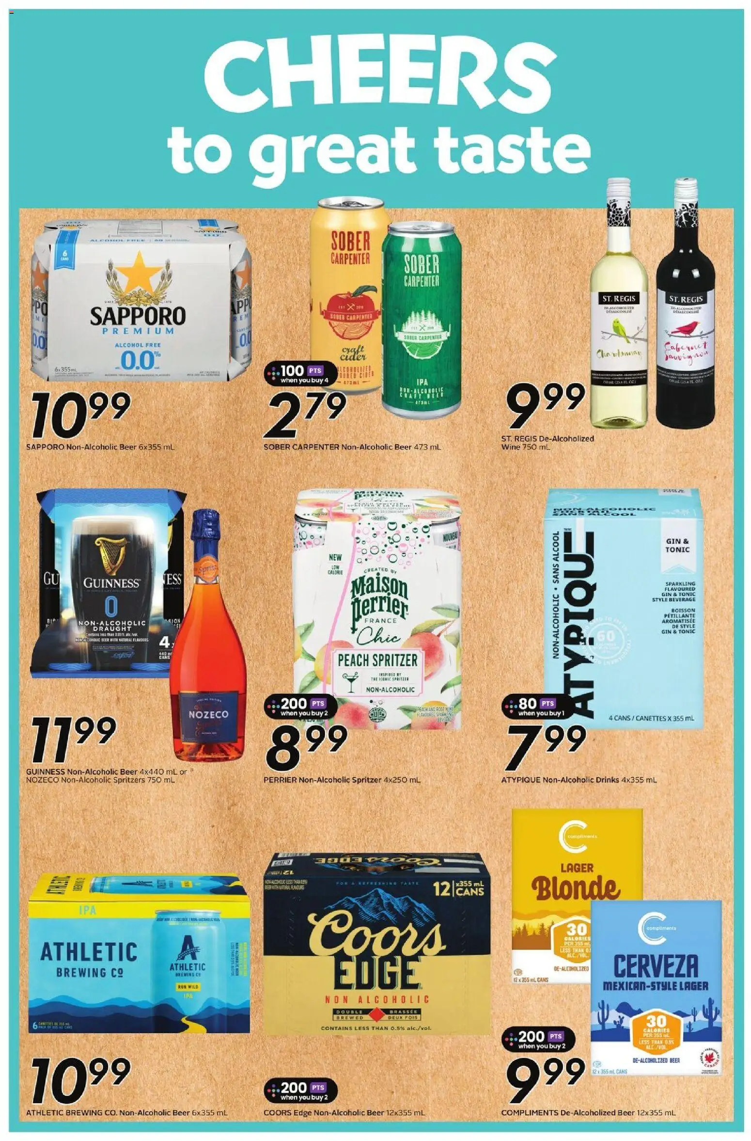 Safeway flyer valid from 08.01.2026 | Page: 19 | Products: Gin, Wine, Beer