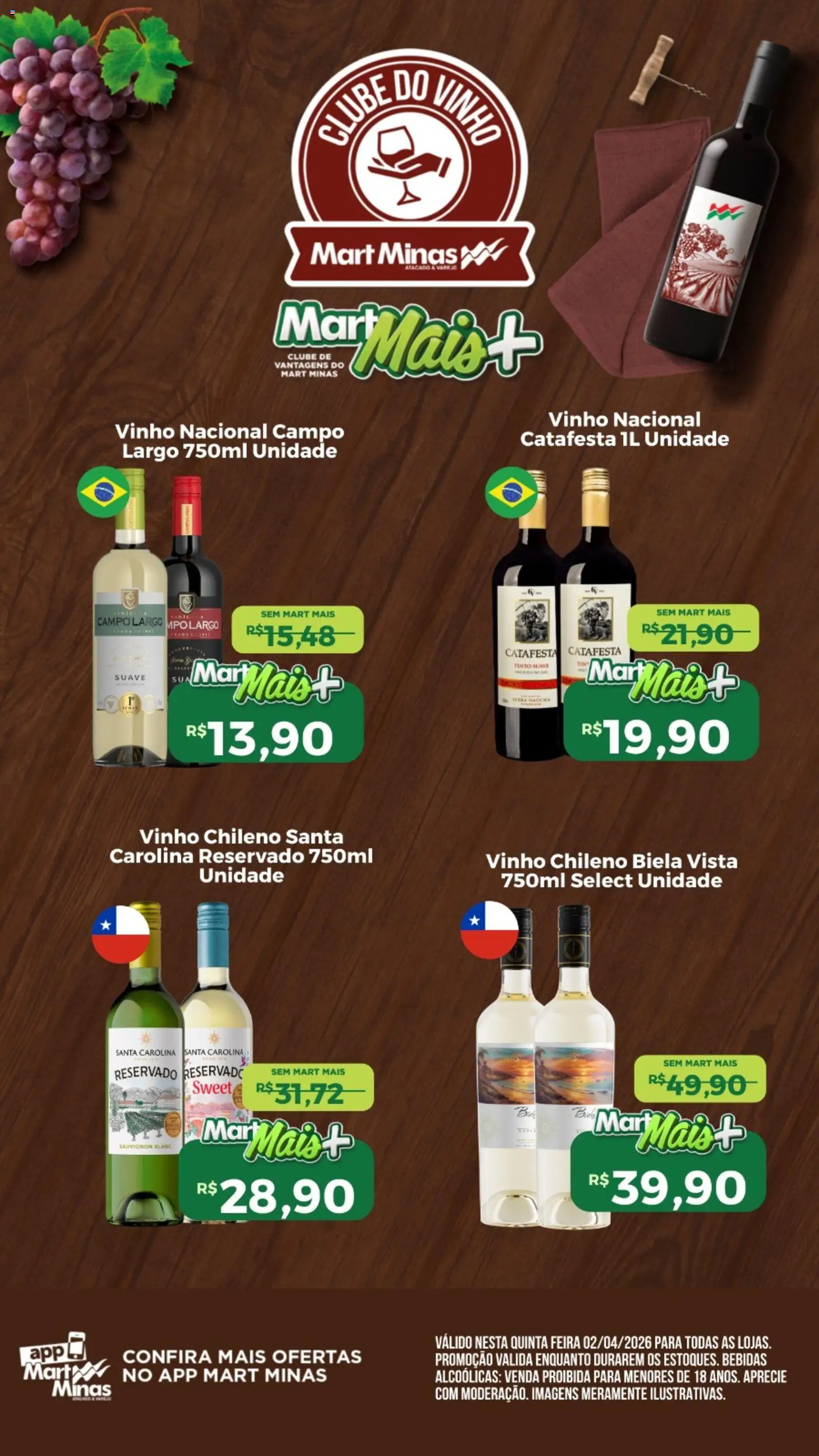 Mart Minas Folheto - válido de 02.04.2026 | Página: 2 | Produtos: Vinho