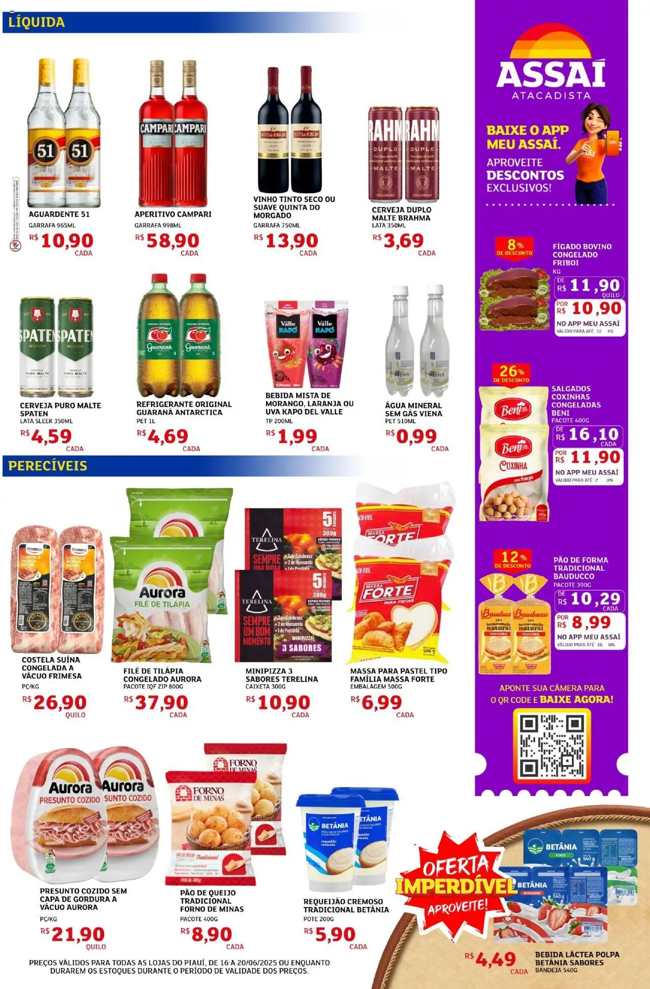 Assaí Atacadista Folheto - válido de 16.06.2025 | Página: 3 | Produtos: Vinho, Cerveja, Bebida, Filé de tilápia