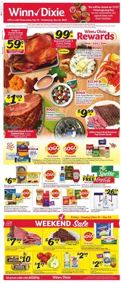 Preview of Winn Dixie weekly ads valid from 19.11.2025