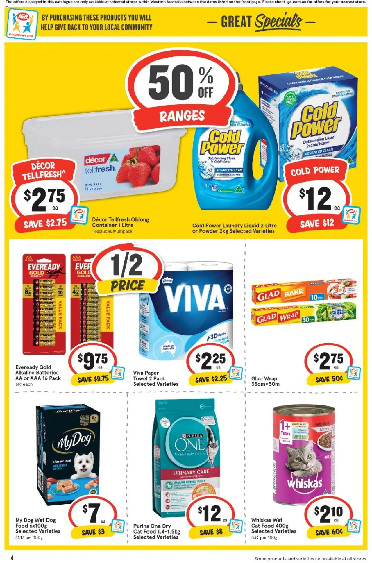 IGA catalogue - valid from 06.08.2025 | Page: 4 | Products: Decor, Chicken, Water, Laundry