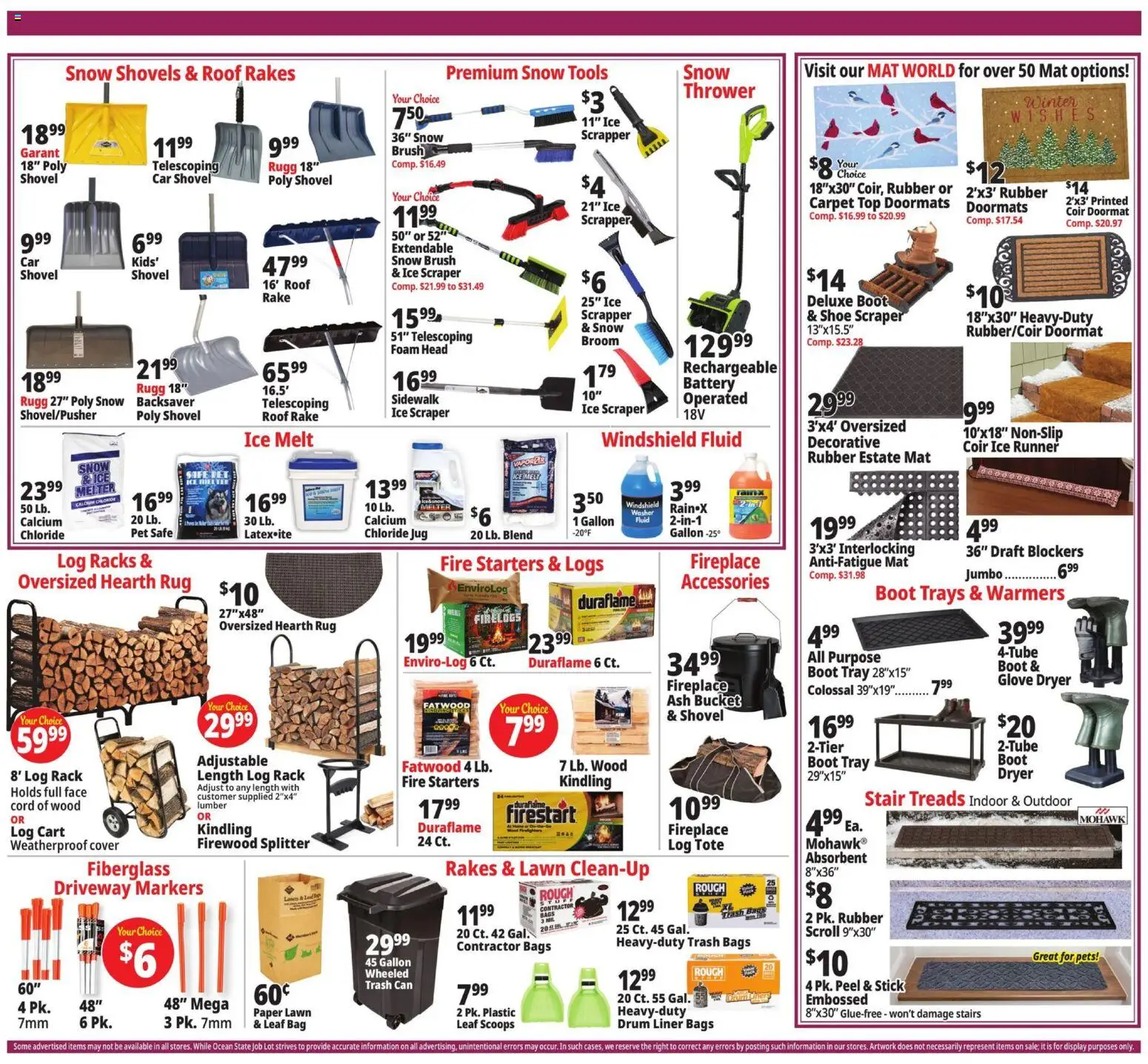 Ocean State Job Lot Weekly Ad - valid from 13.11.2025 | Page: 4 | Products: Rake, Safe, Doormat, Brush