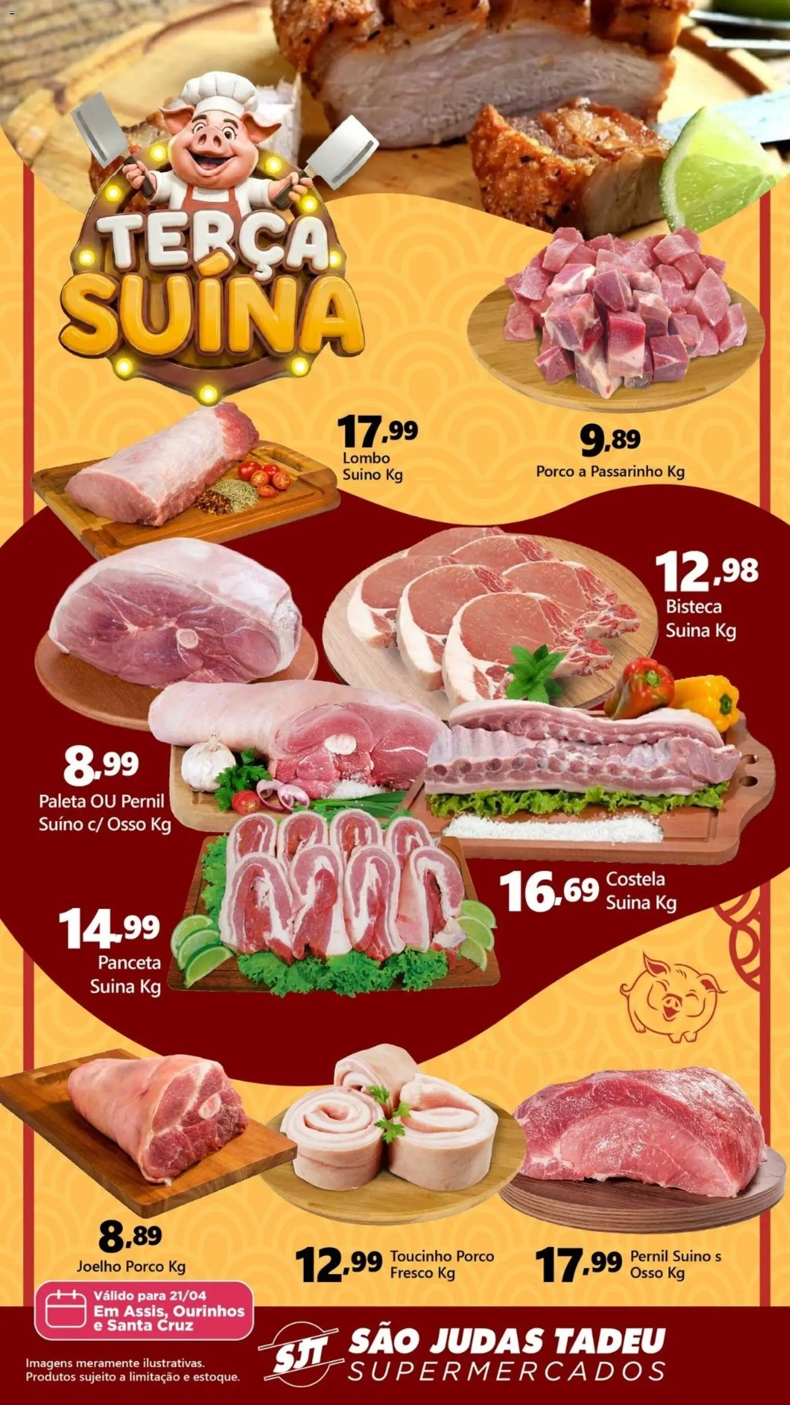 São Judas Tadeu Folheto - válido de 21.04.2026 | Página: 1 | Produtos: Lombo, Pernil