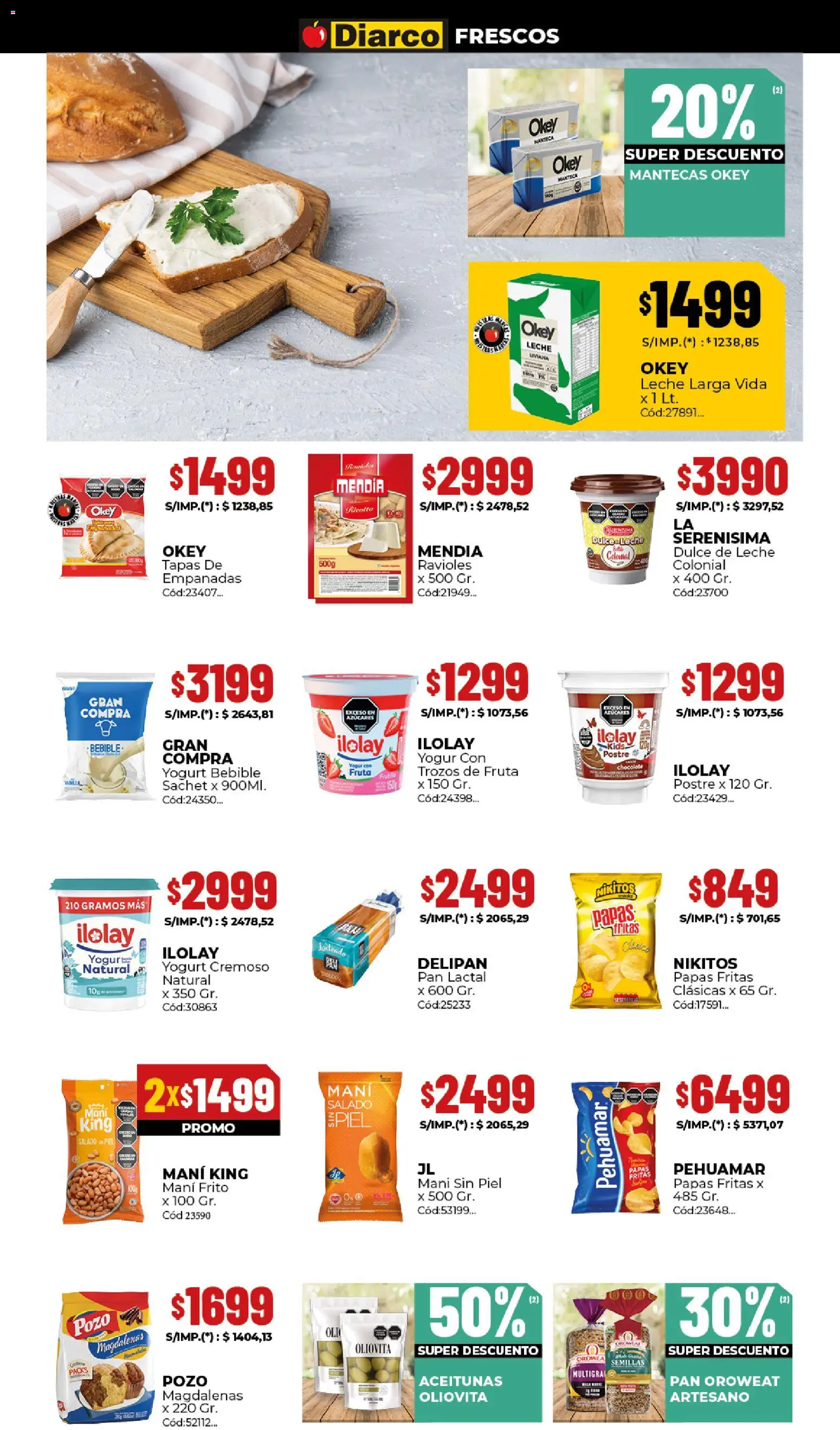 Diarco ofertas │ válido desde el 06.04.2026 | Página: 11 | Productos: Aceitunas, Semillas, Pan, Chocolate