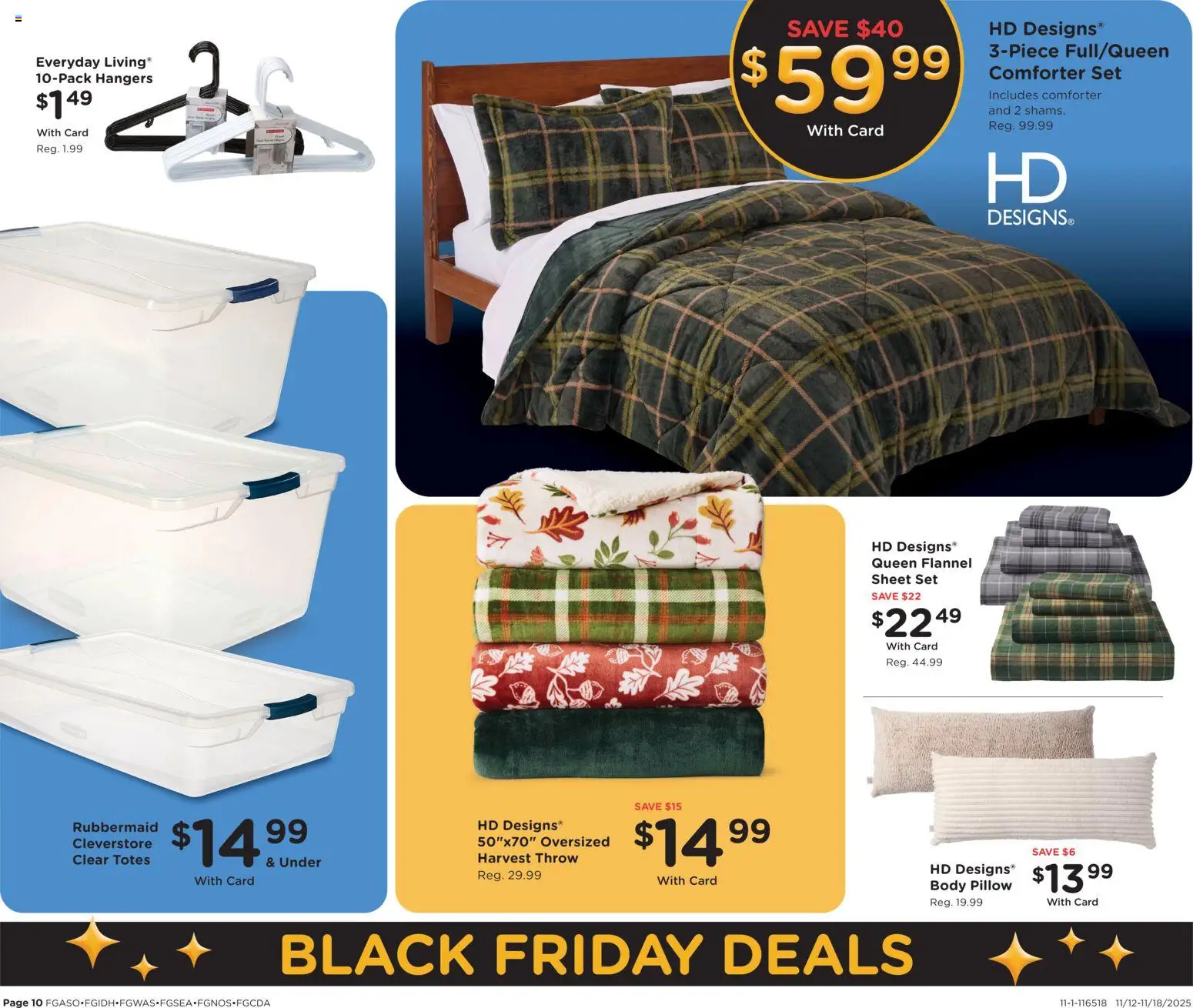Fred Meyer Black Friday Deals - valid from 12.11.2025 | Page: 11 | Products: Pillow, Comforter, Sheet