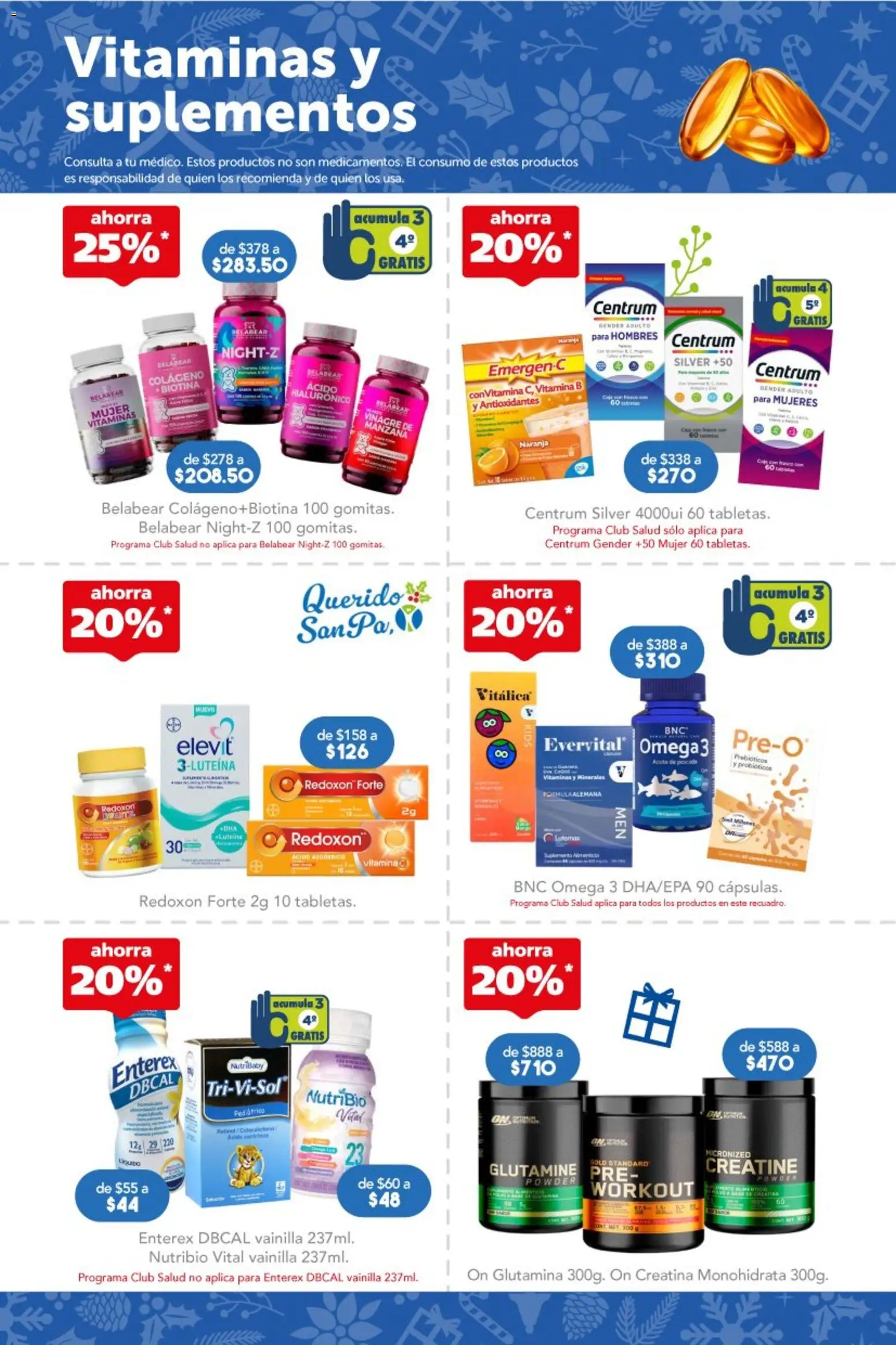 Nuevas ofertas de Farmacia San Pablo válidas en toda la República Mexicana desde el 21.12.2025. ¡Encuentra las mejores ofertas en Farmacia San Pablo catálogo! | Página: 4 | Productos: Vinagre, Manzana, Aceite, Vitaminas