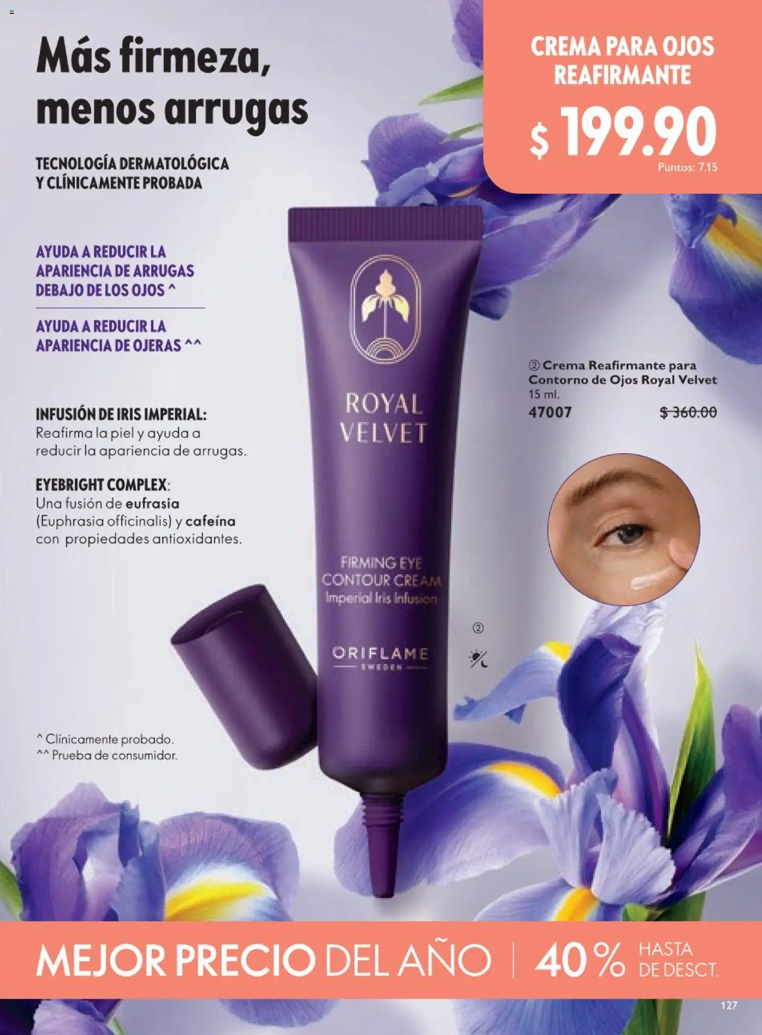Nuevas ofertas de Oriflame válidas en toda la República Mexicana desde el 18.04.2026. ¡Encuentra las mejores ofertas en Oriflame campaña 6 2026! | Página: 127 | Productos: Contorno de ojos, Crema, Contorno