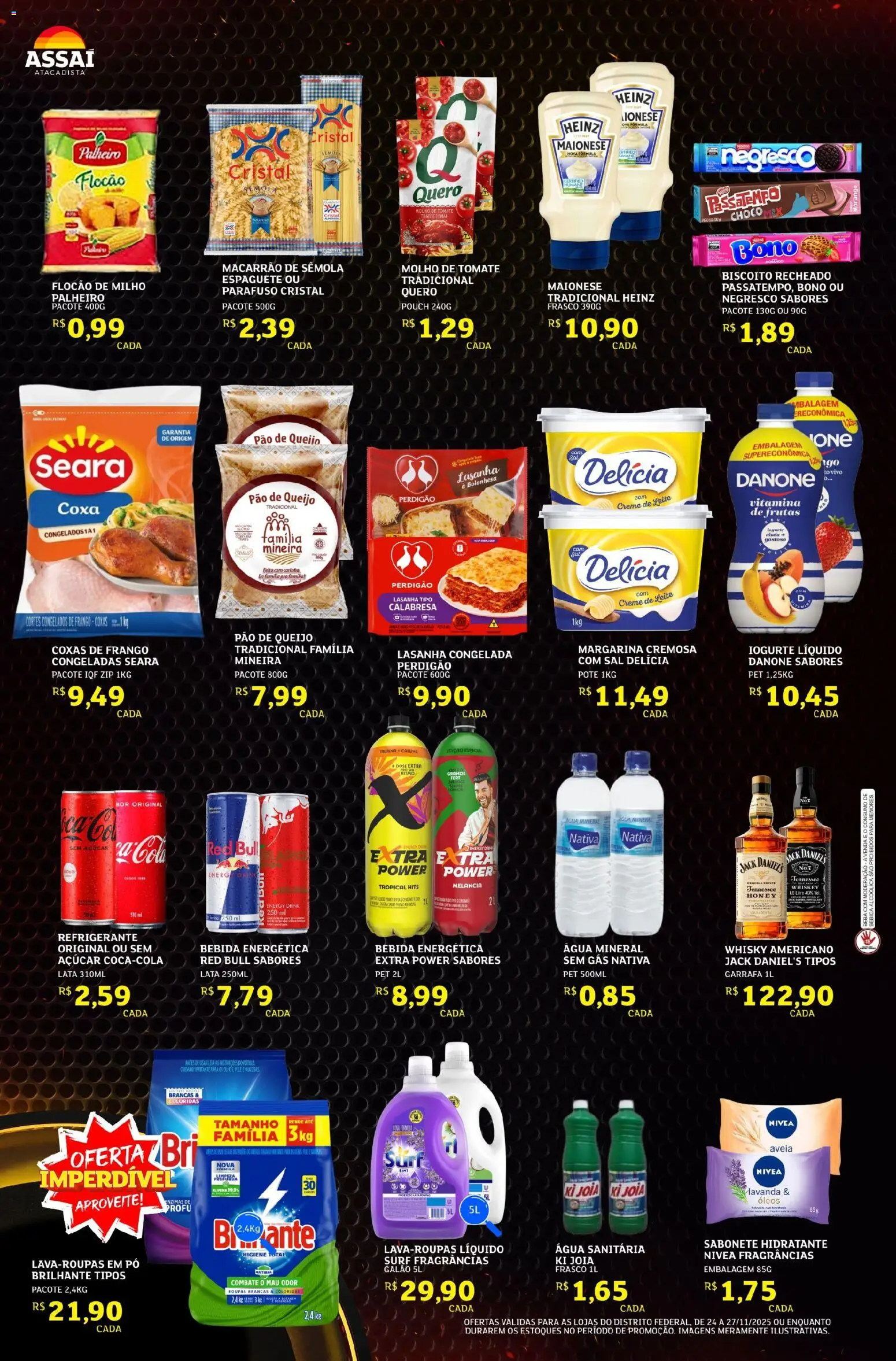 Assaí Atacadista Folheto - válido de 24.11.2025 | Página: 2 | Produtos: Iogurte, Creme, Refrigerante, Maionese