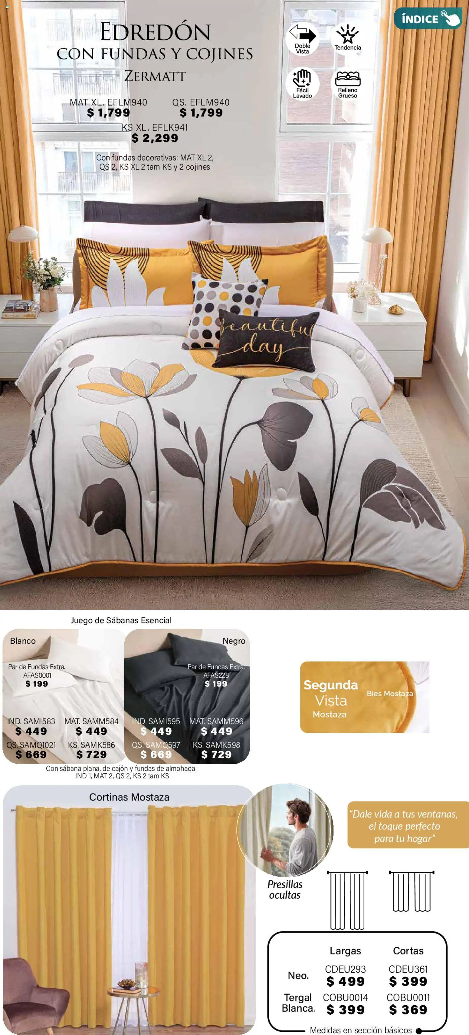 Nuevas ofertas de Colchas Concord válidas en toda la República Mexicana desde el 01.11.2025. ¡Encuentra las mejores ofertas en Colchas Concord Buen Fin! | Página: 113 | Productos: Juego, Almohada, Sabanas, Cortinas