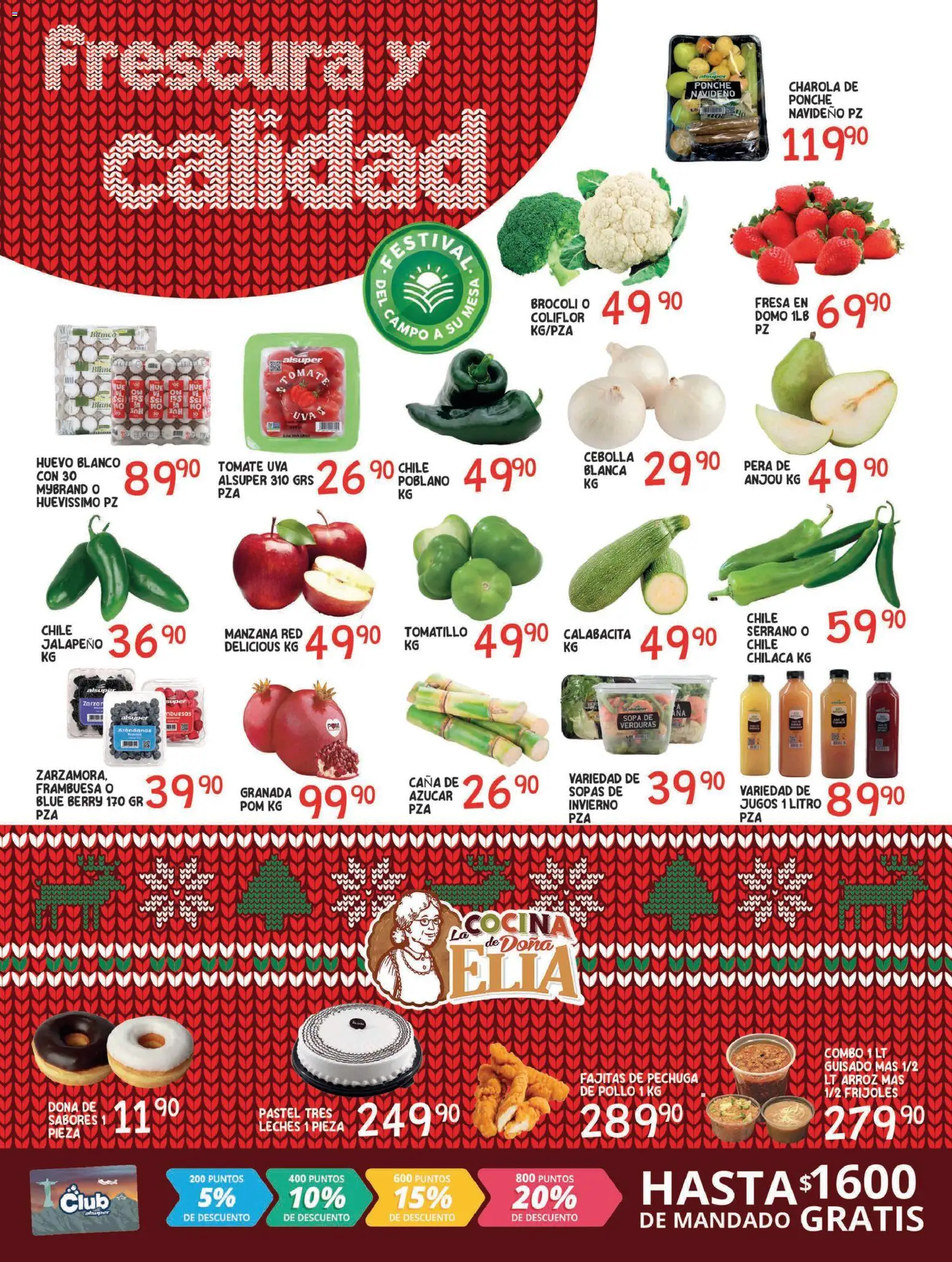 Nuevas ofertas de Alsuper válidas en toda la República Mexicana desde el 09.12.2025. ¡Encuentra las mejores ofertas en Alsuper folleto Laguna! | Página: 2 | Productos: Cebolla, Fresa, Huevo, Uva