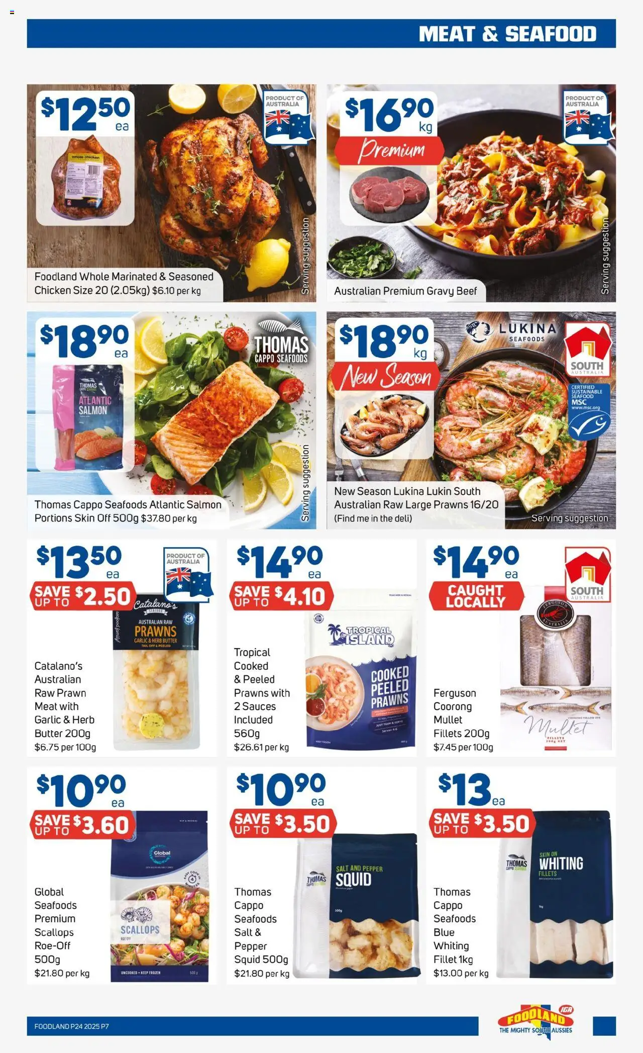 Foodland catalogue - valid from 11.06.2025 | Page: 7 | Products: Chicken, Beef, Salt, Seafood