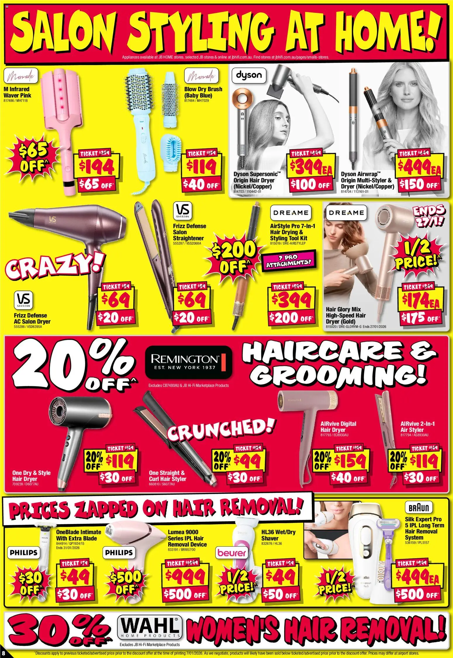 JB Hi-Fi catalogue - valid from 15.01.2026 | Page: 8 | Products: Brush, Digital, Hair styler, Hair removal