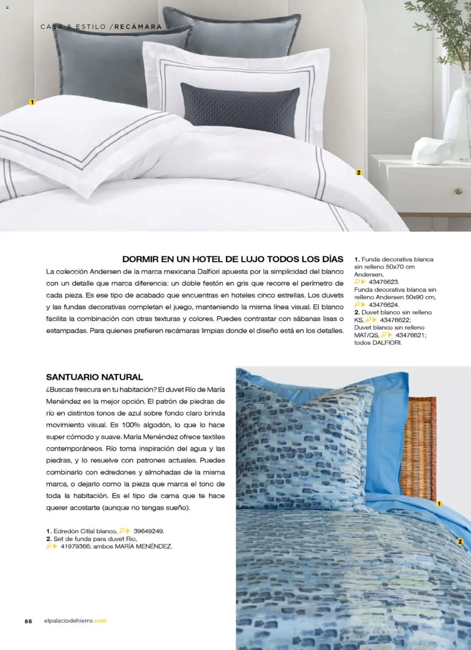 Nuevas ofertas de Palacio De Hierro válidas en toda la República Mexicana desde el 01.03.2026. ¡Encuentra las mejores ofertas en Palacio De Hierro catálogo! | Página: 88 | Productos: Agua, Cama, Sabanas, Sobre